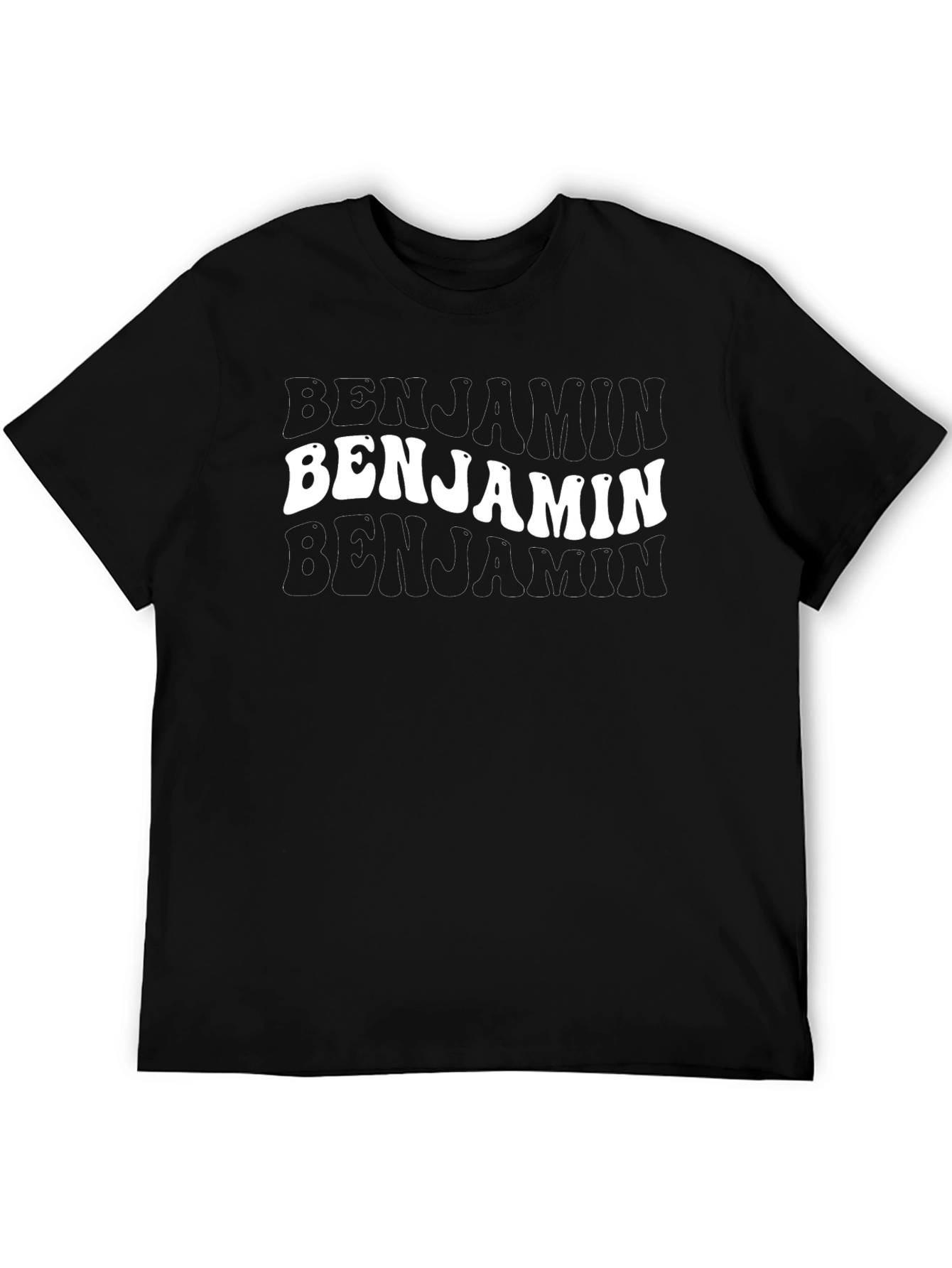 Retro Benjamin Name T-Shirt - Groovy Custom Gift