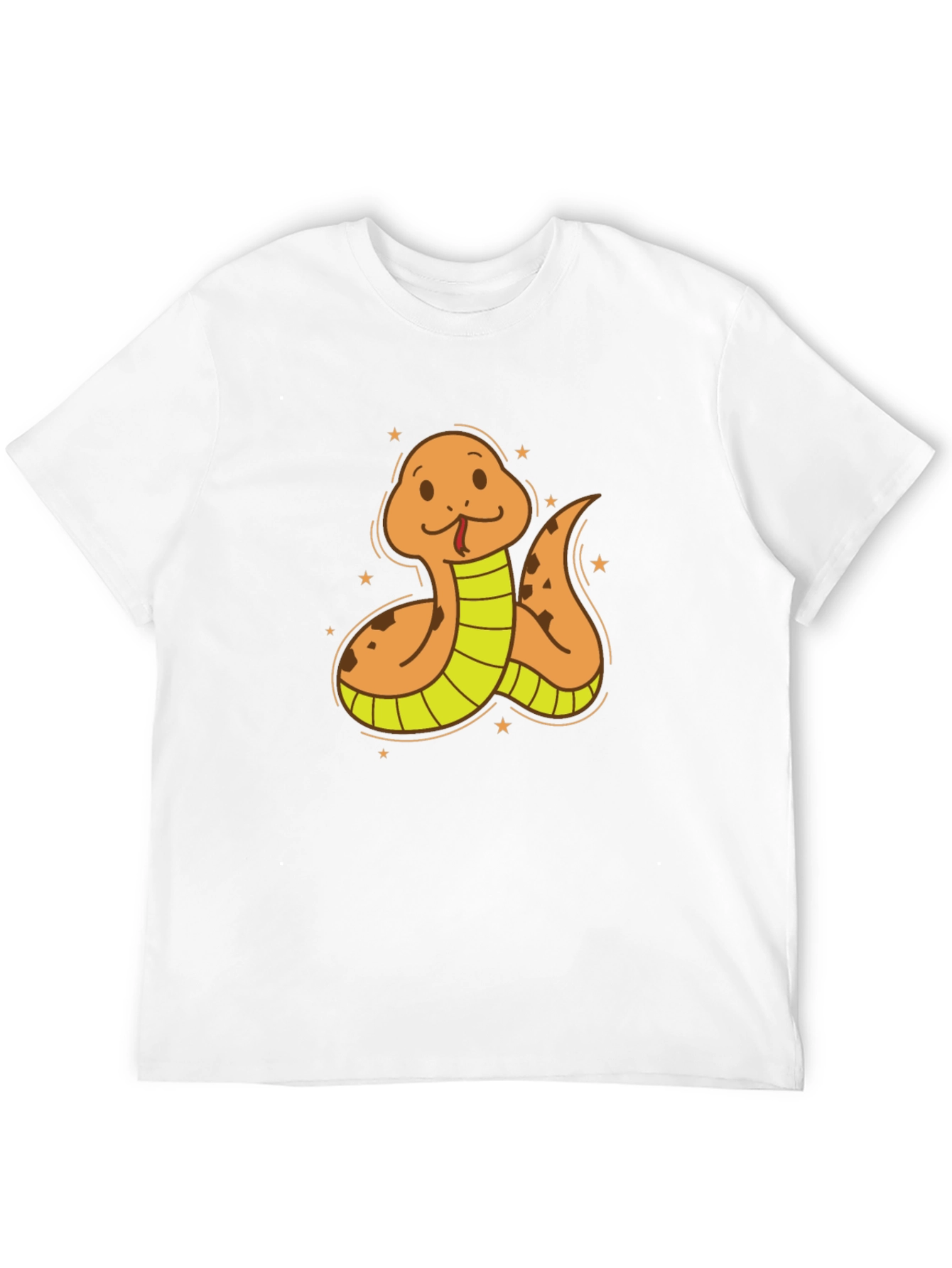 Cartoon Snake Graphic Tee - Soft Cotton Blend