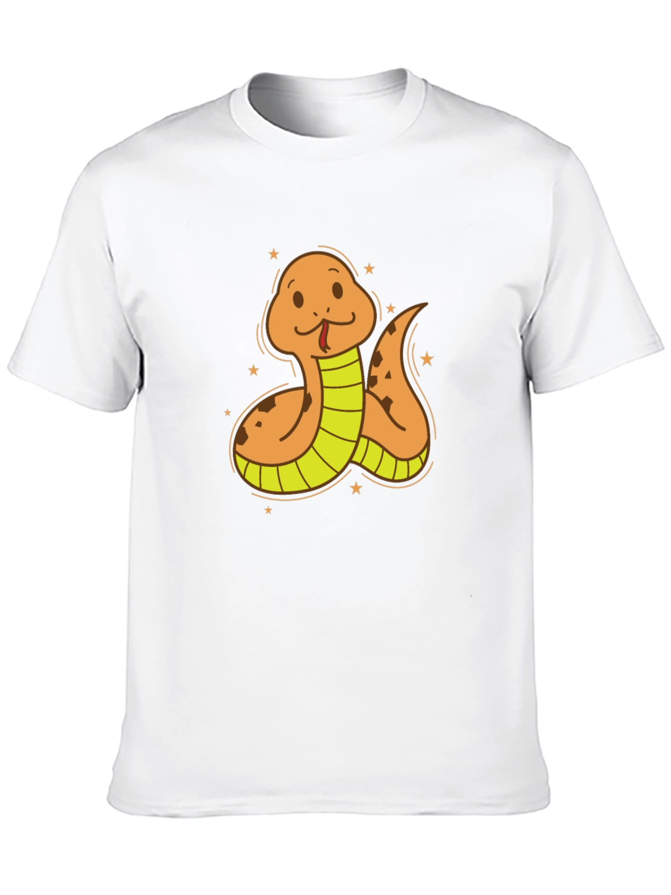 Cartoon Snake Graphic Tee - Soft Cotton Blend