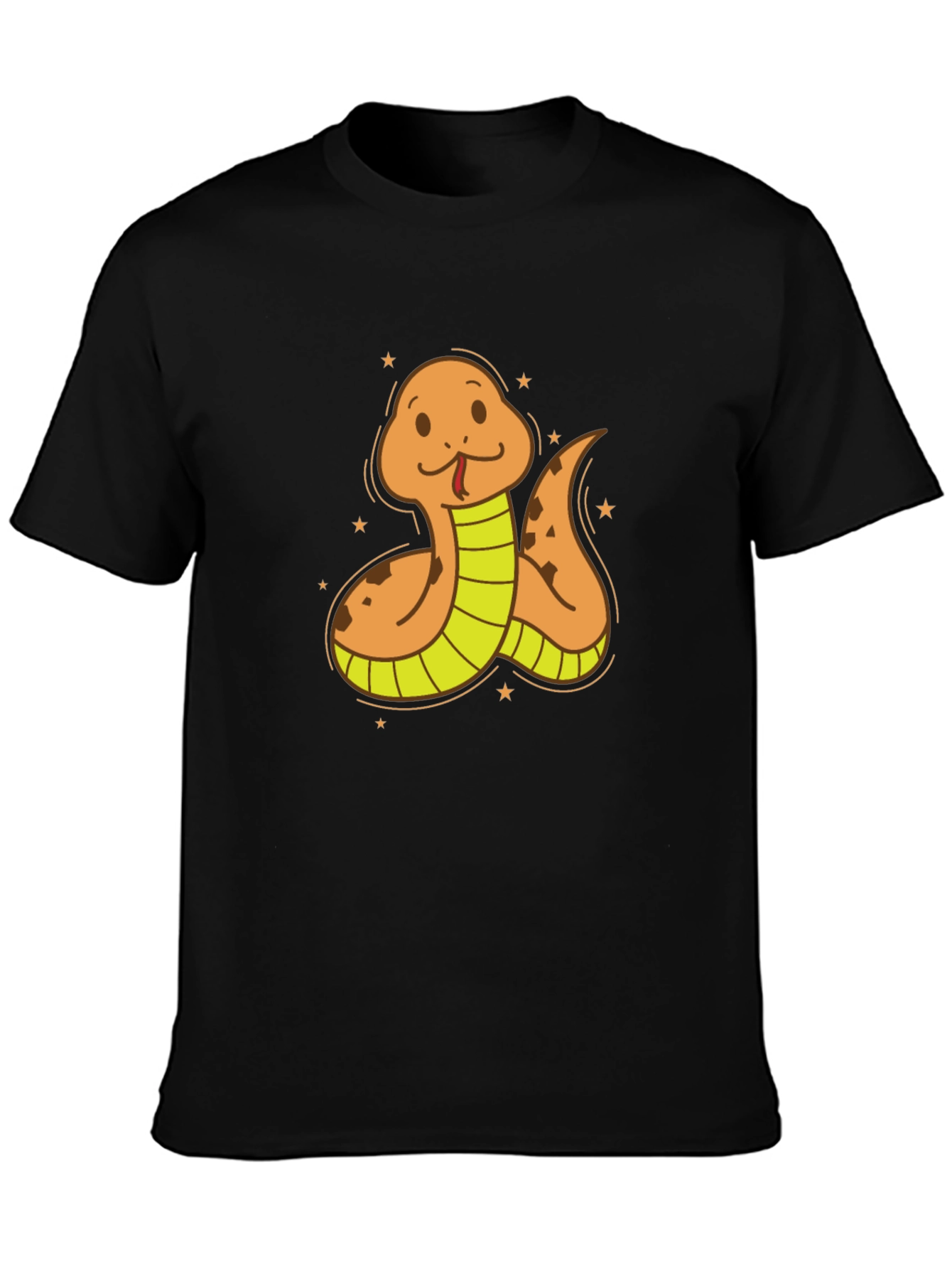 Cartoon Snake Graphic Tee - Soft Cotton Blend