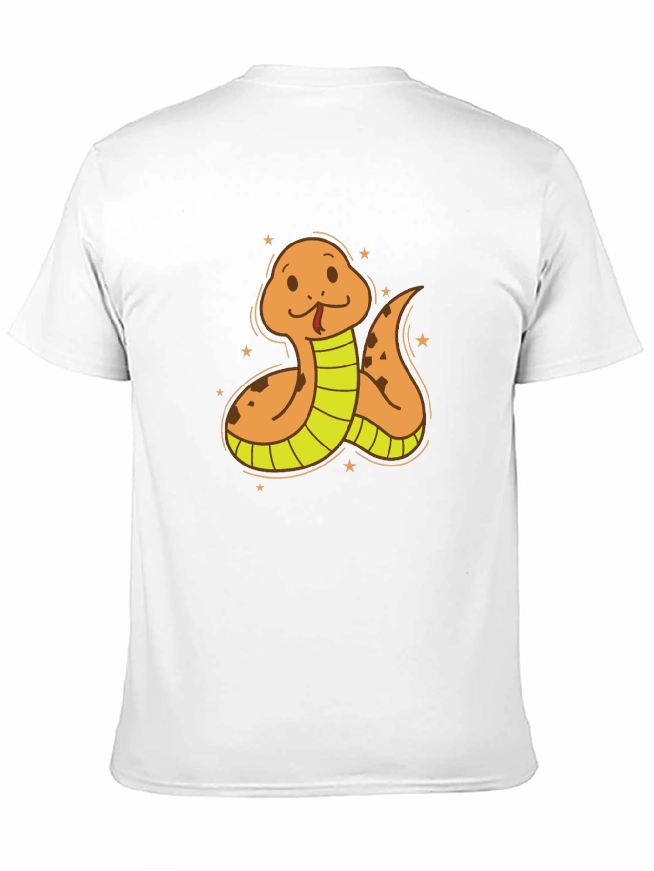 Cartoon Snake Graphic Tee - Soft Cotton Blend