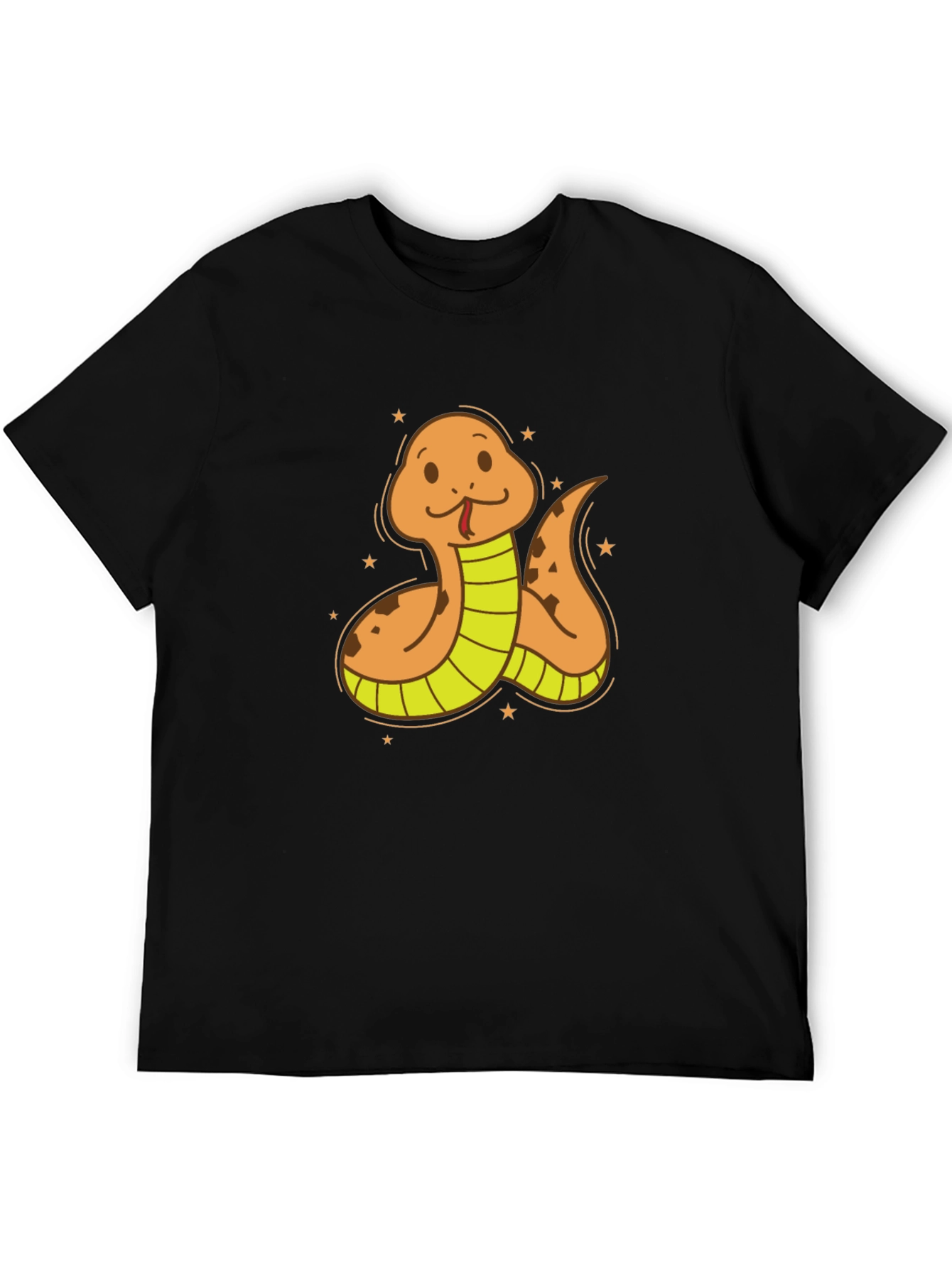 Cartoon Snake Graphic Tee - Soft Cotton Blend