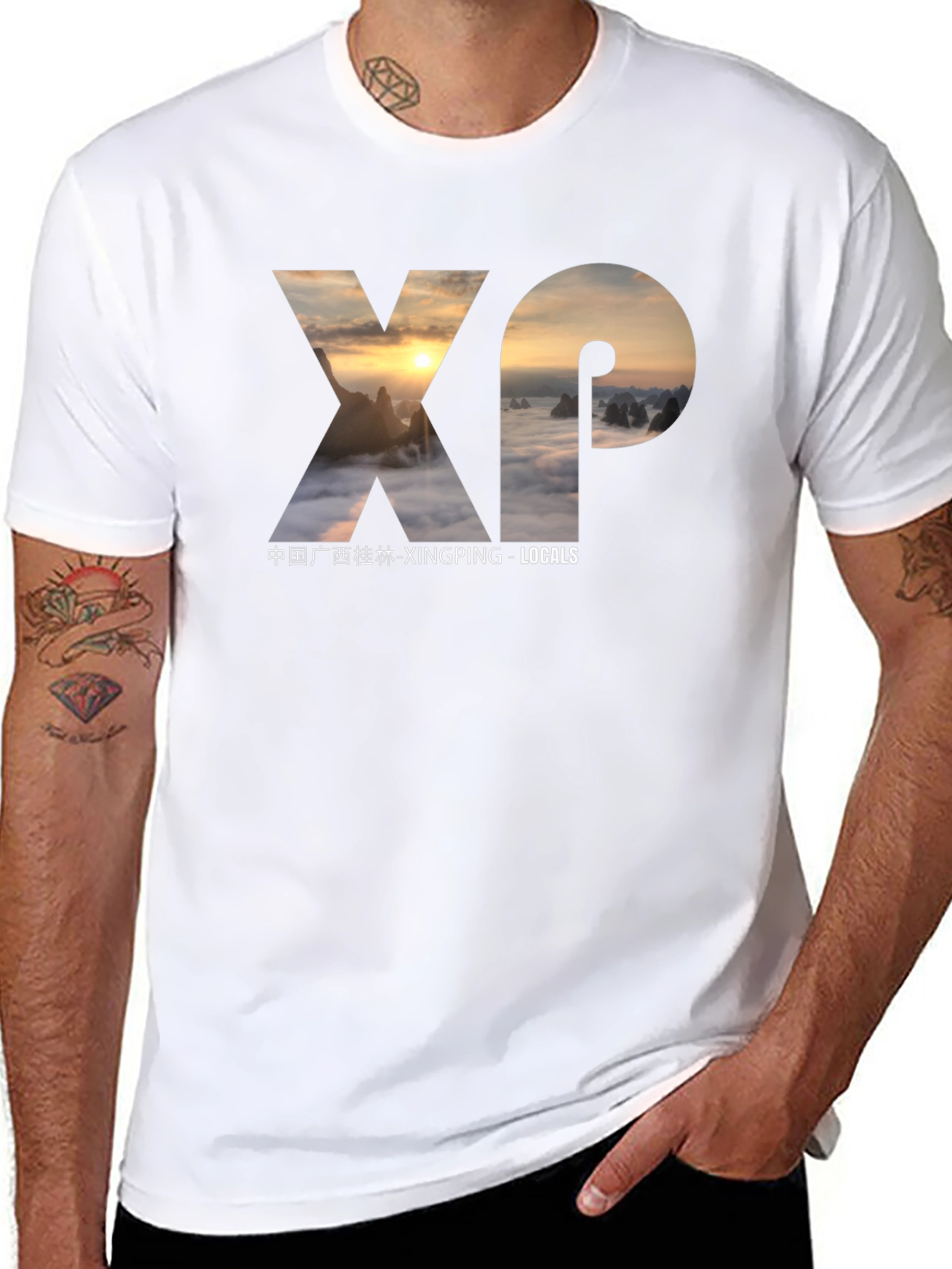 XP Xingping Locals Black Graphic Tee