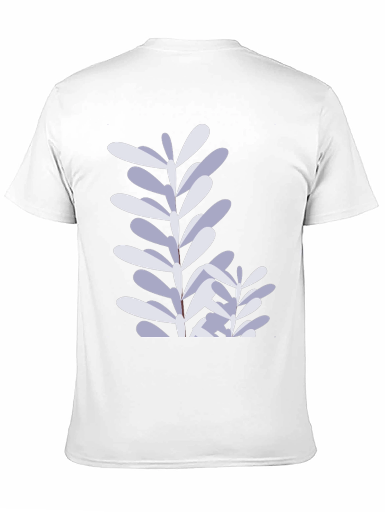 Stylish Black T-Shirt with Botanical Leaf Print