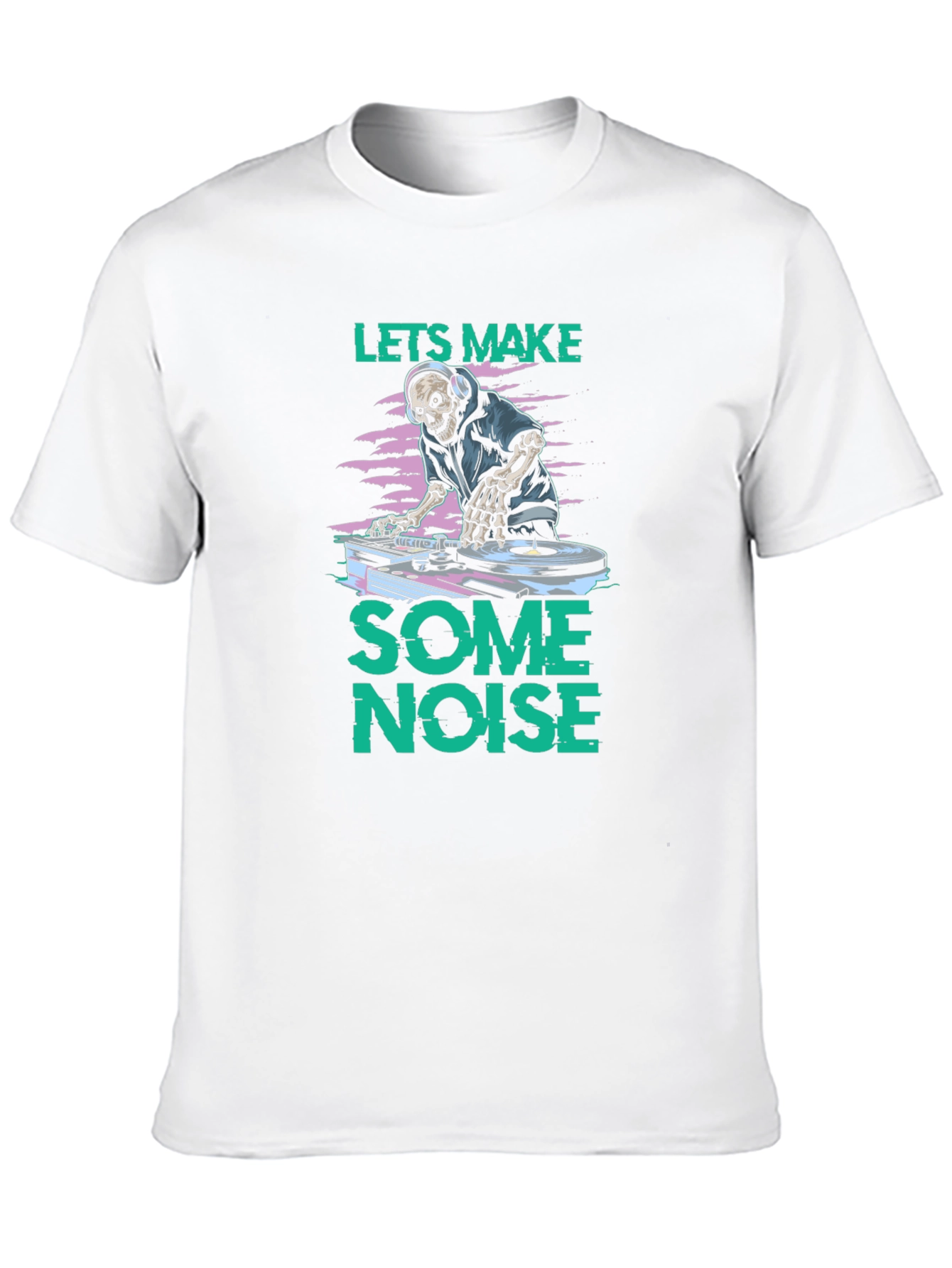 DJ Skeleton Graphic T-Shirt - Lets Make Some Noise!
