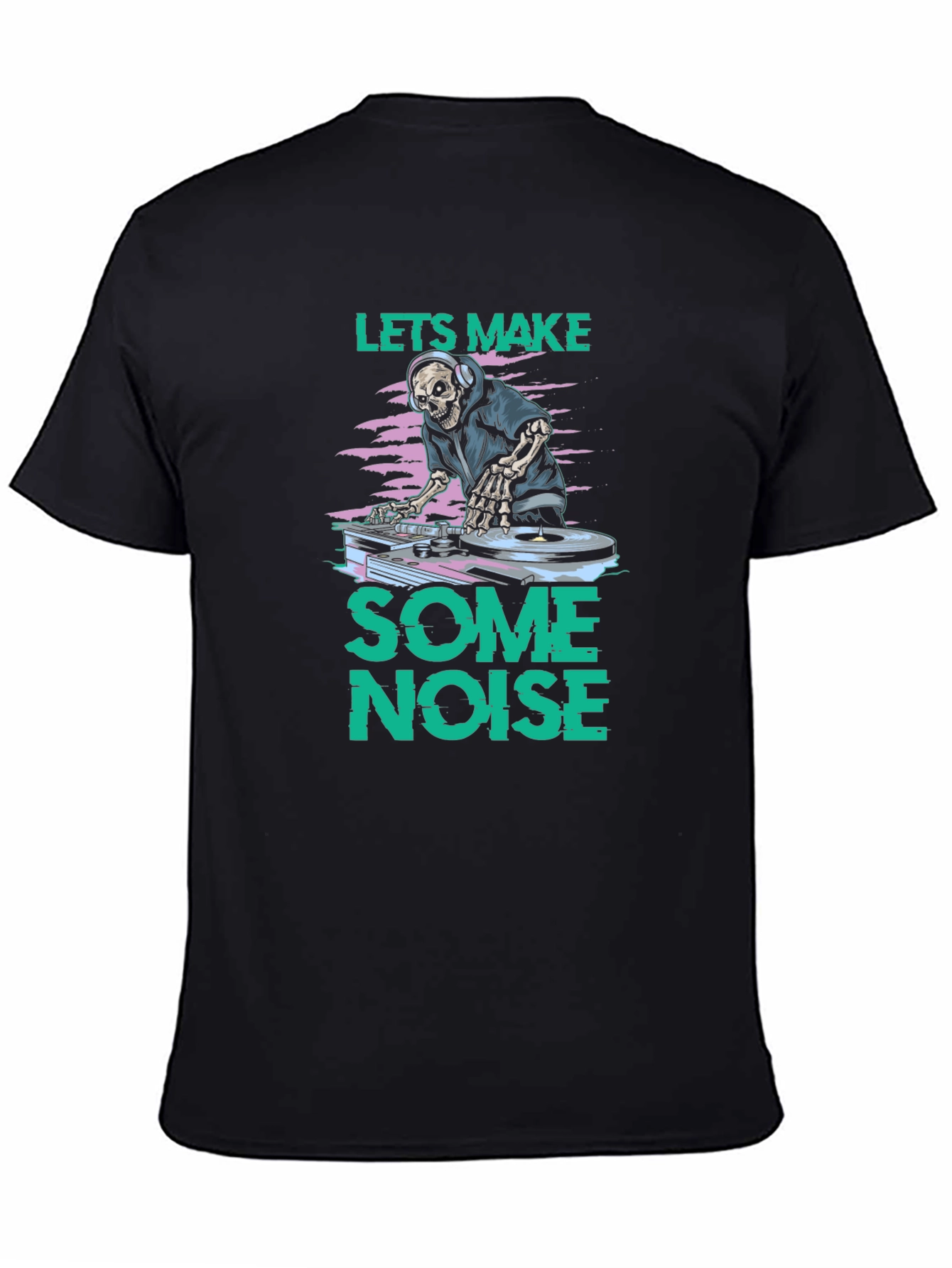DJ Skeleton Graphic T-Shirt - Lets Make Some Noise!