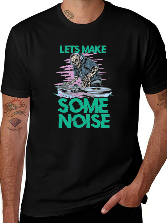 DJ Skeleton Graphic T-Shirt - Lets Make Some Noise!