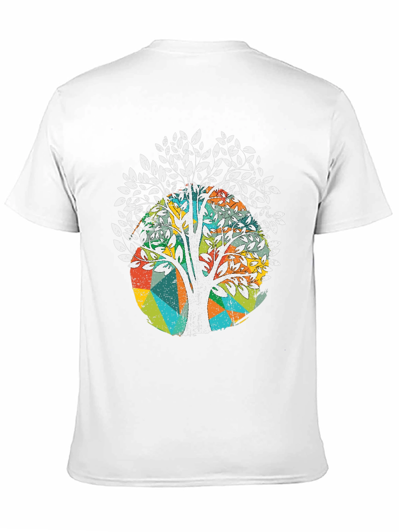 Abstract Tree Graphic Tee - Modern Style