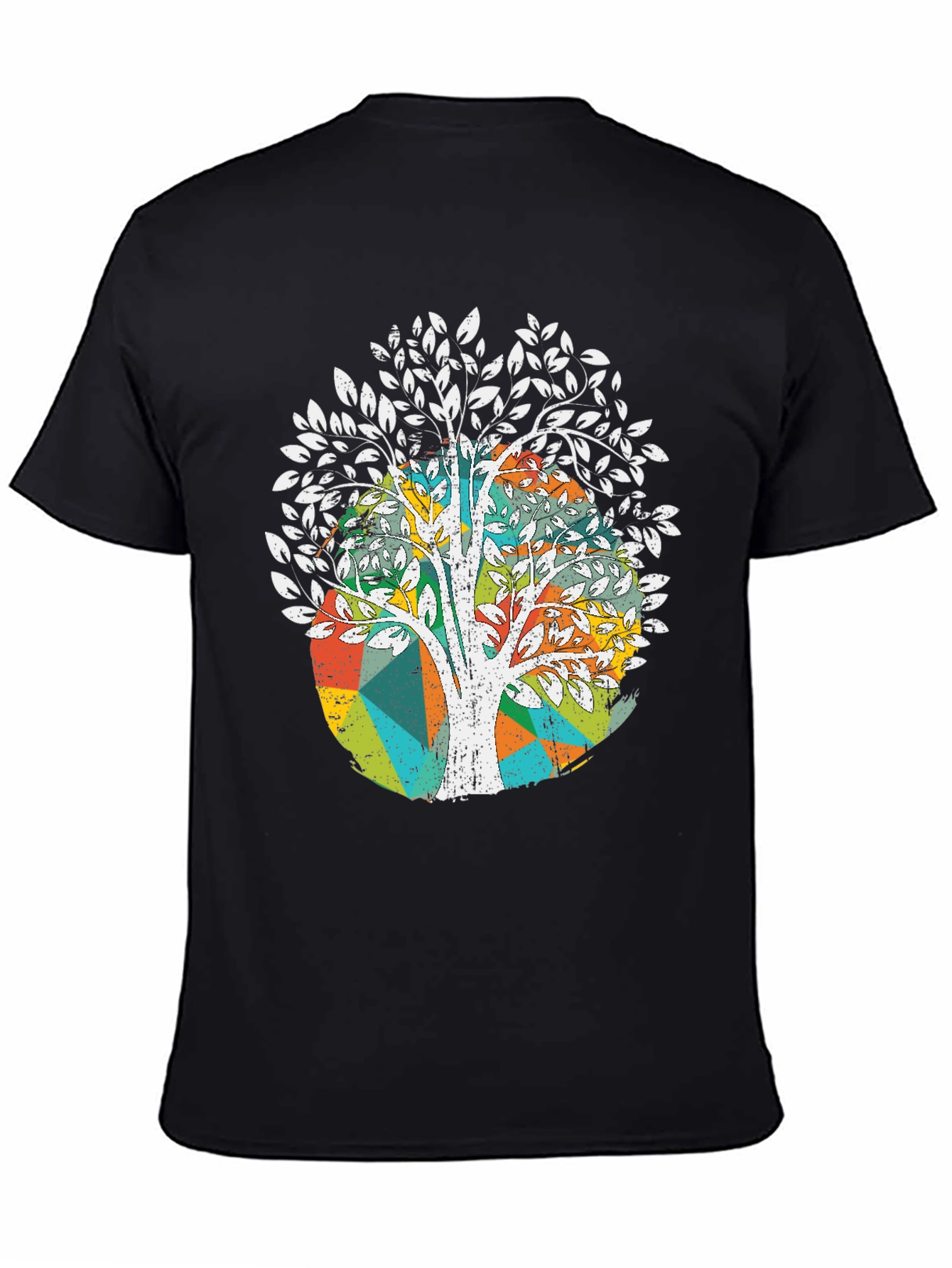 Abstract Tree Graphic Tee - Modern Style