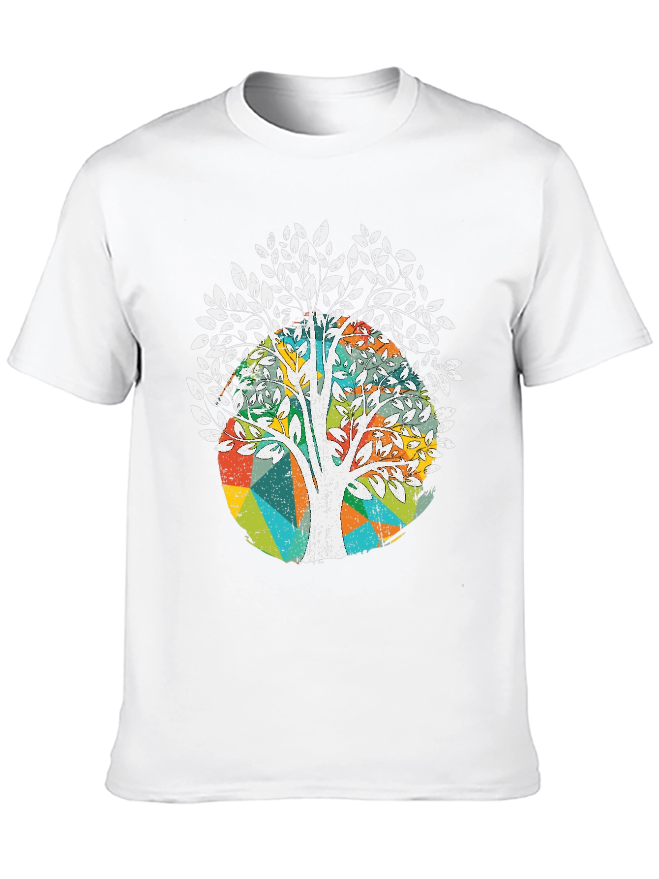 Abstract Tree Graphic Tee - Modern Style
