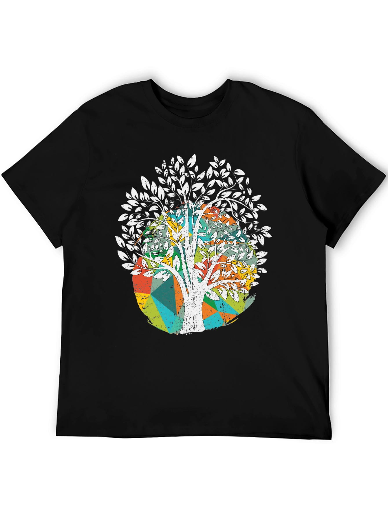 Abstract Tree Graphic Tee - Modern Style
