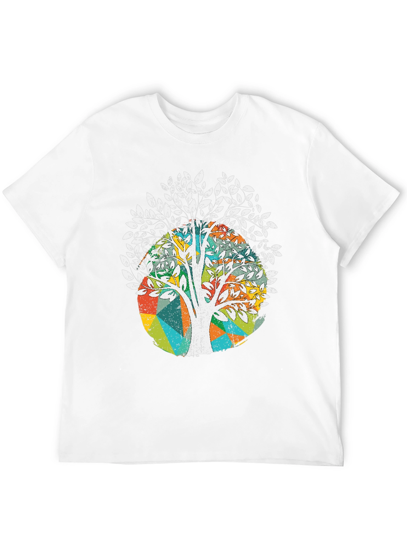 Abstract Tree Graphic Tee - Modern Style