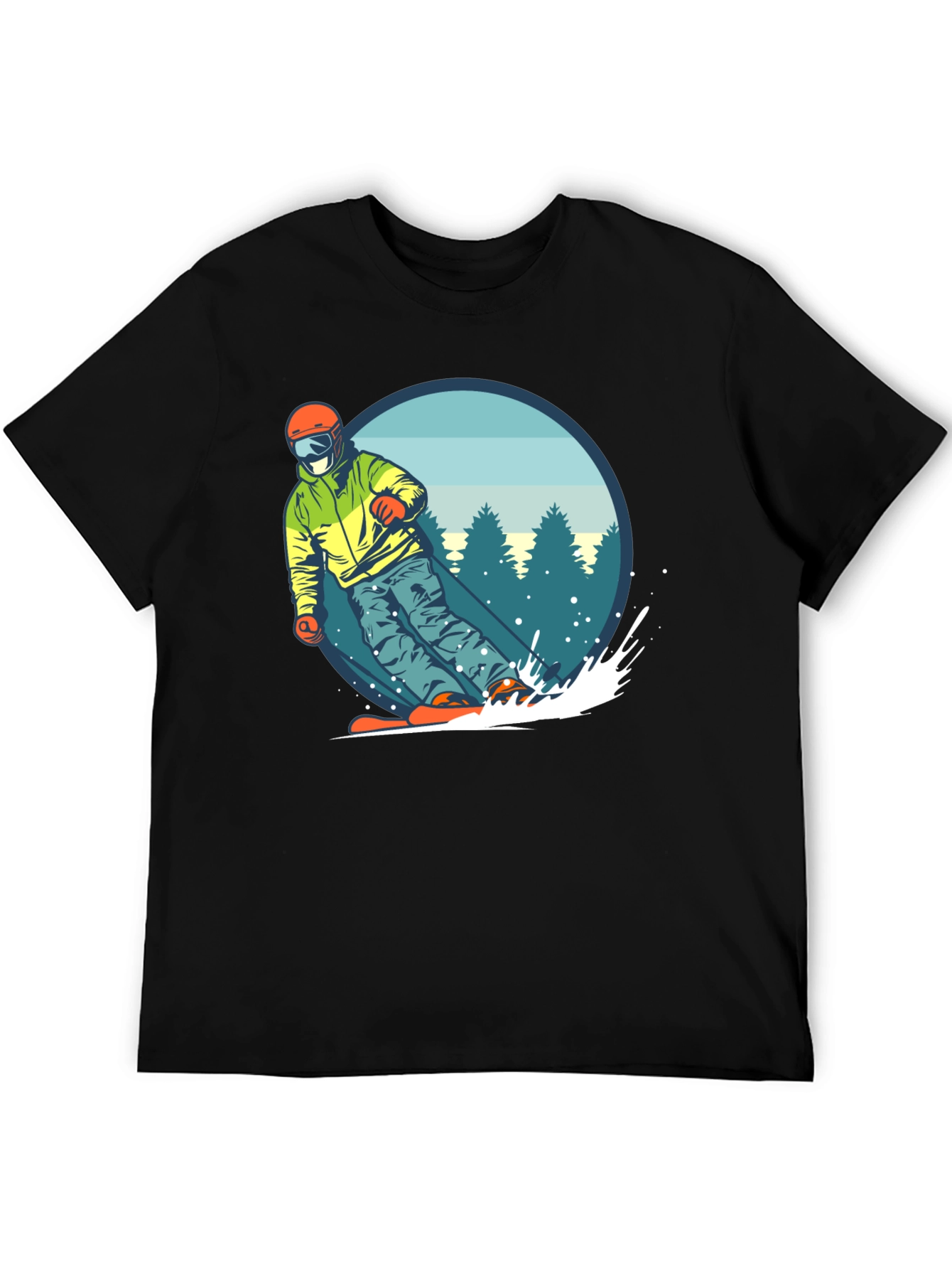 Snowboarder Graphic T-Shirt - Black