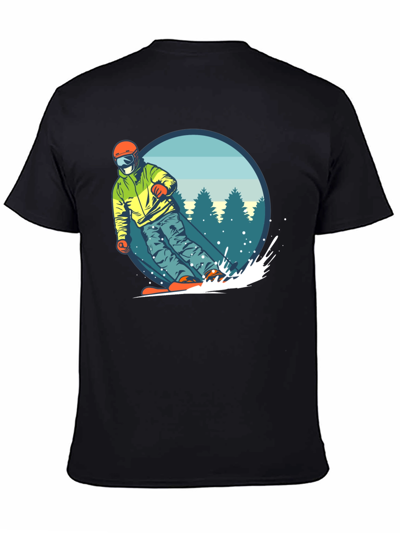 Snowboarder Graphic T-Shirt - Black