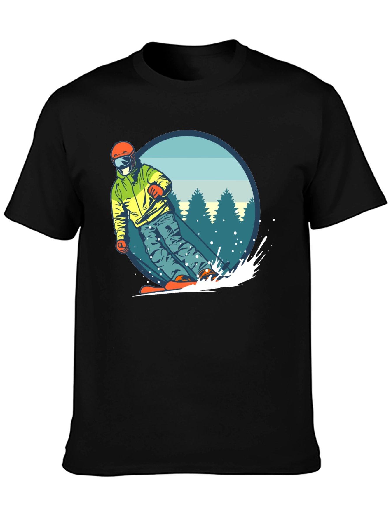 Snowboarder Graphic T-Shirt - Black