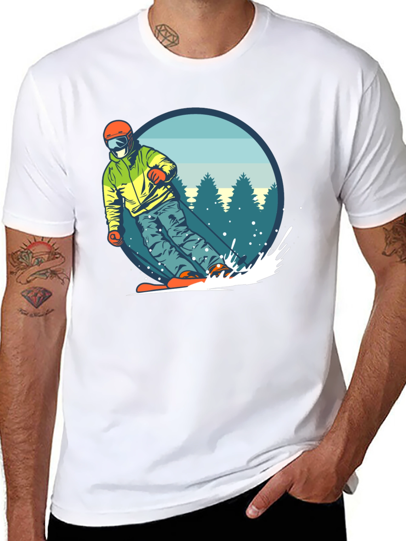 Snowboarder Graphic T-Shirt - Black
