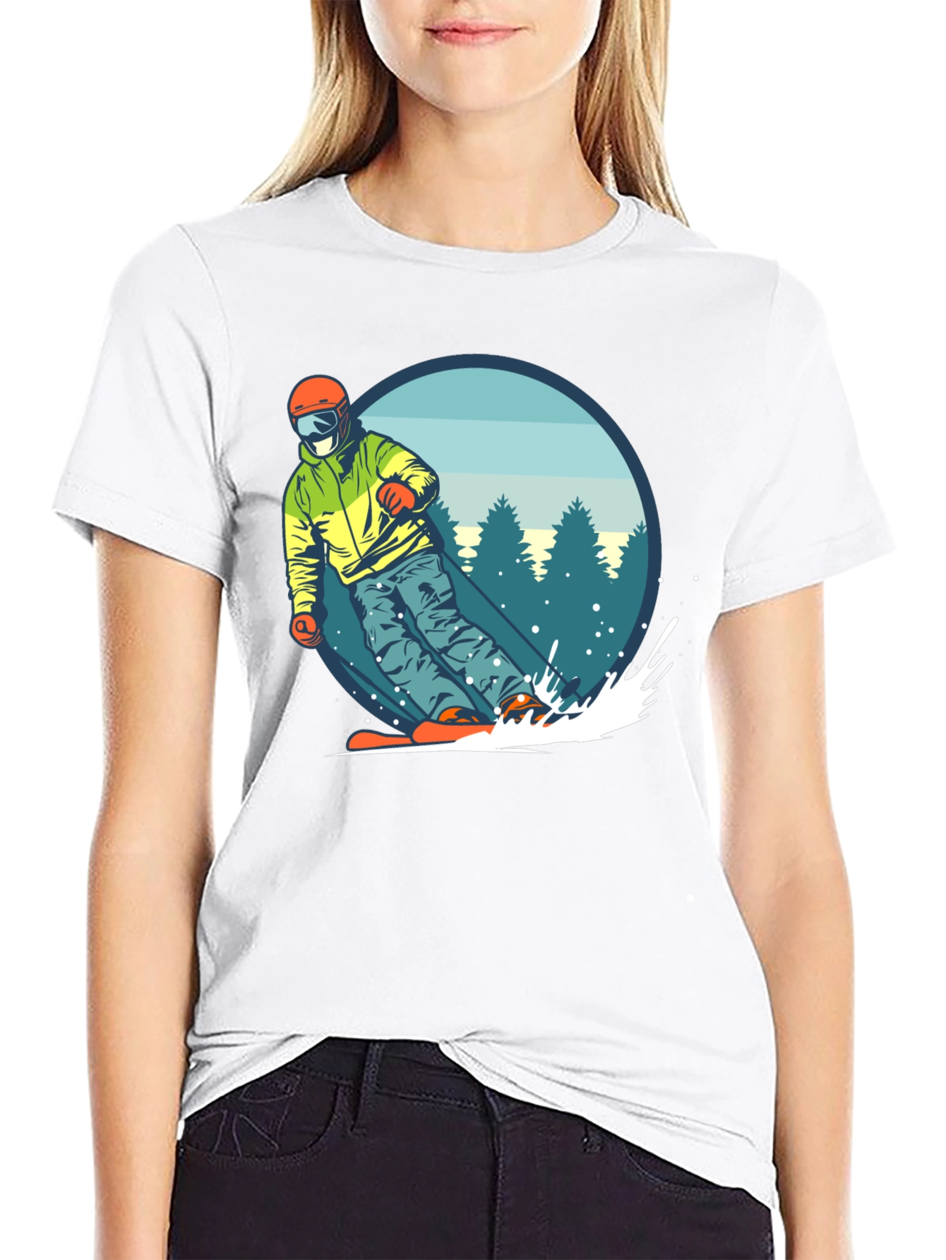 Snowboarder Graphic T-Shirt - Black