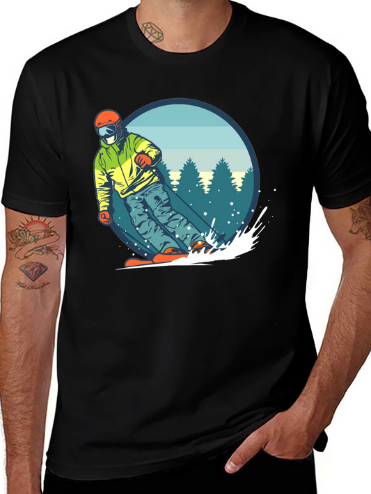 Snowboarder Graphic T-Shirt - Black