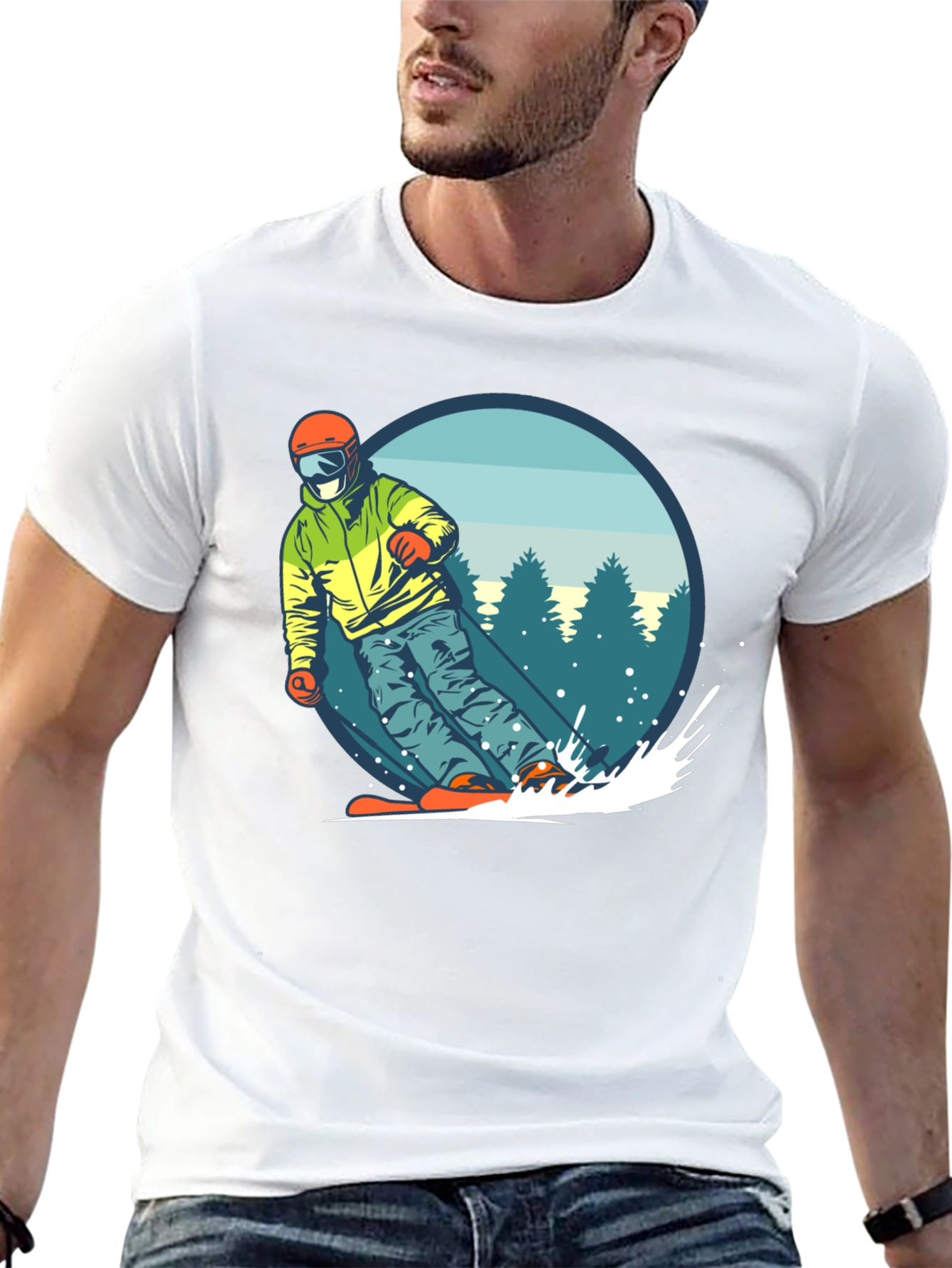 Snowboarder Graphic T-Shirt - Black