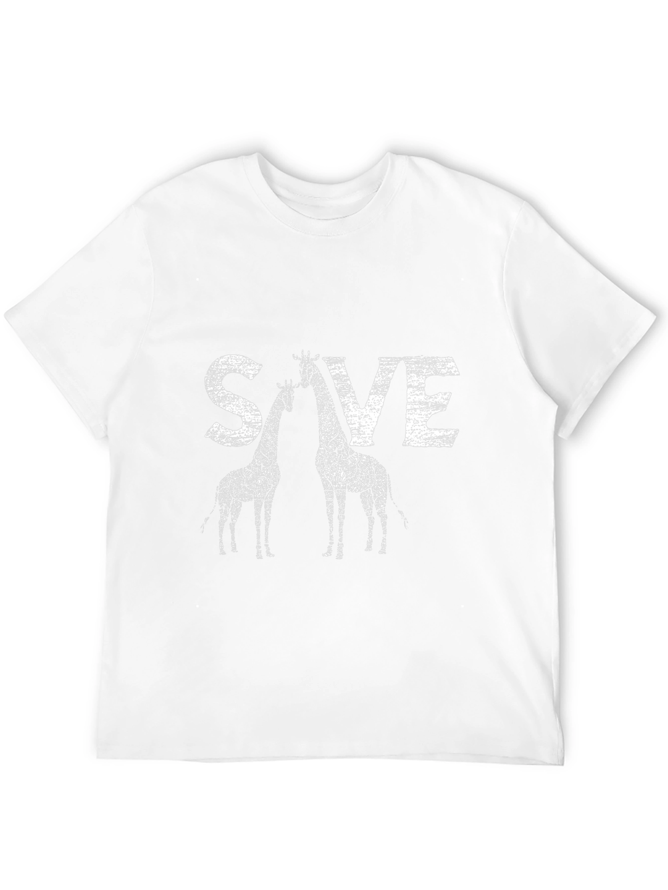 Save Giraffes Graphic Tee - Black Crew Neck