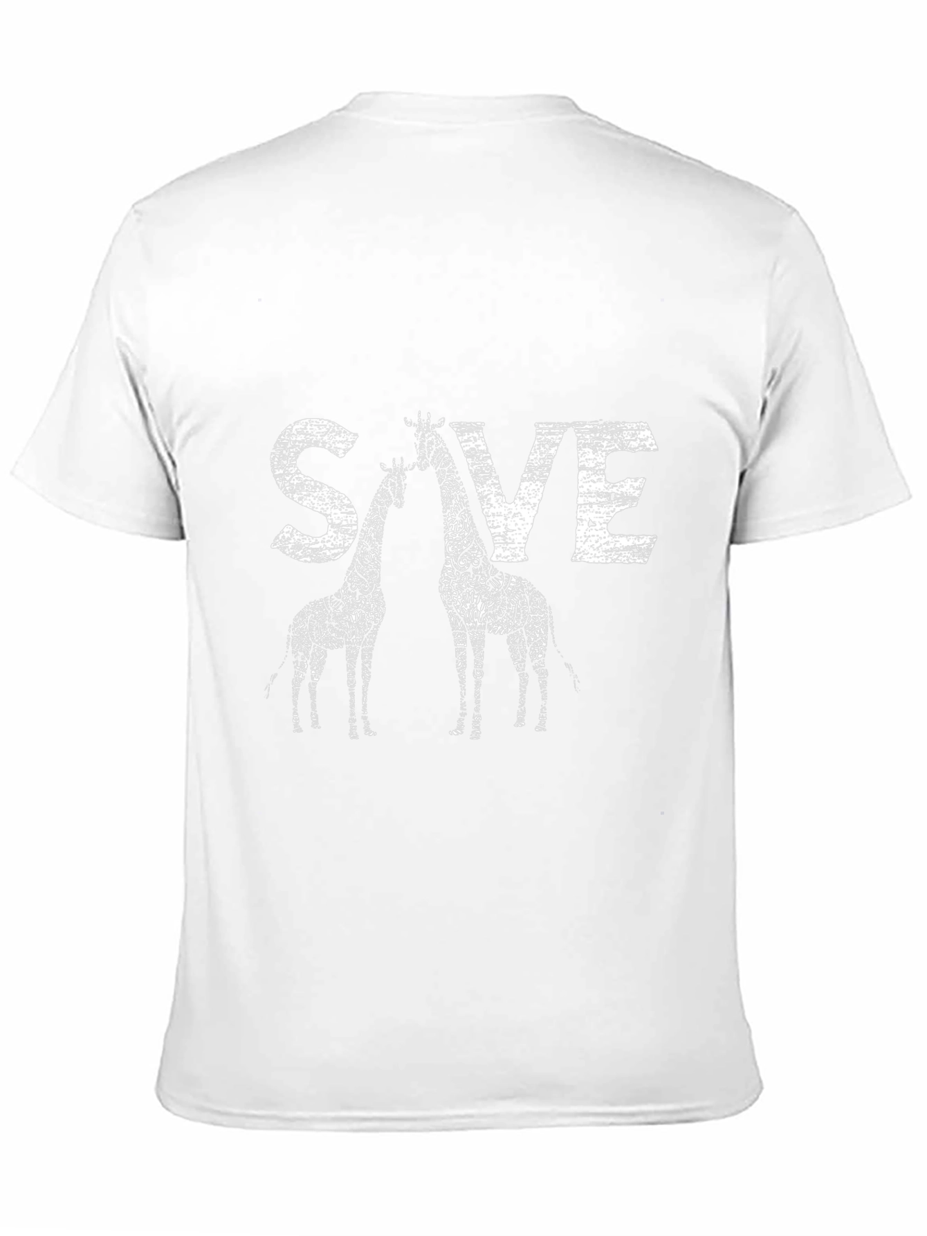 Save Giraffes Graphic Tee - Black Crew Neck