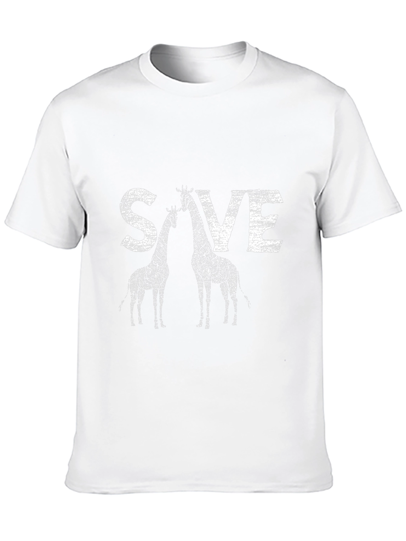 Save Giraffes Graphic Tee - Black Crew Neck