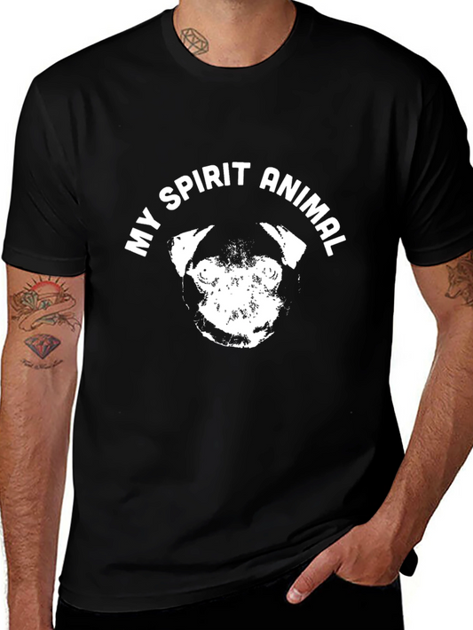 My Spirit Animal Graphic Tee - Black Cotton Comfort
