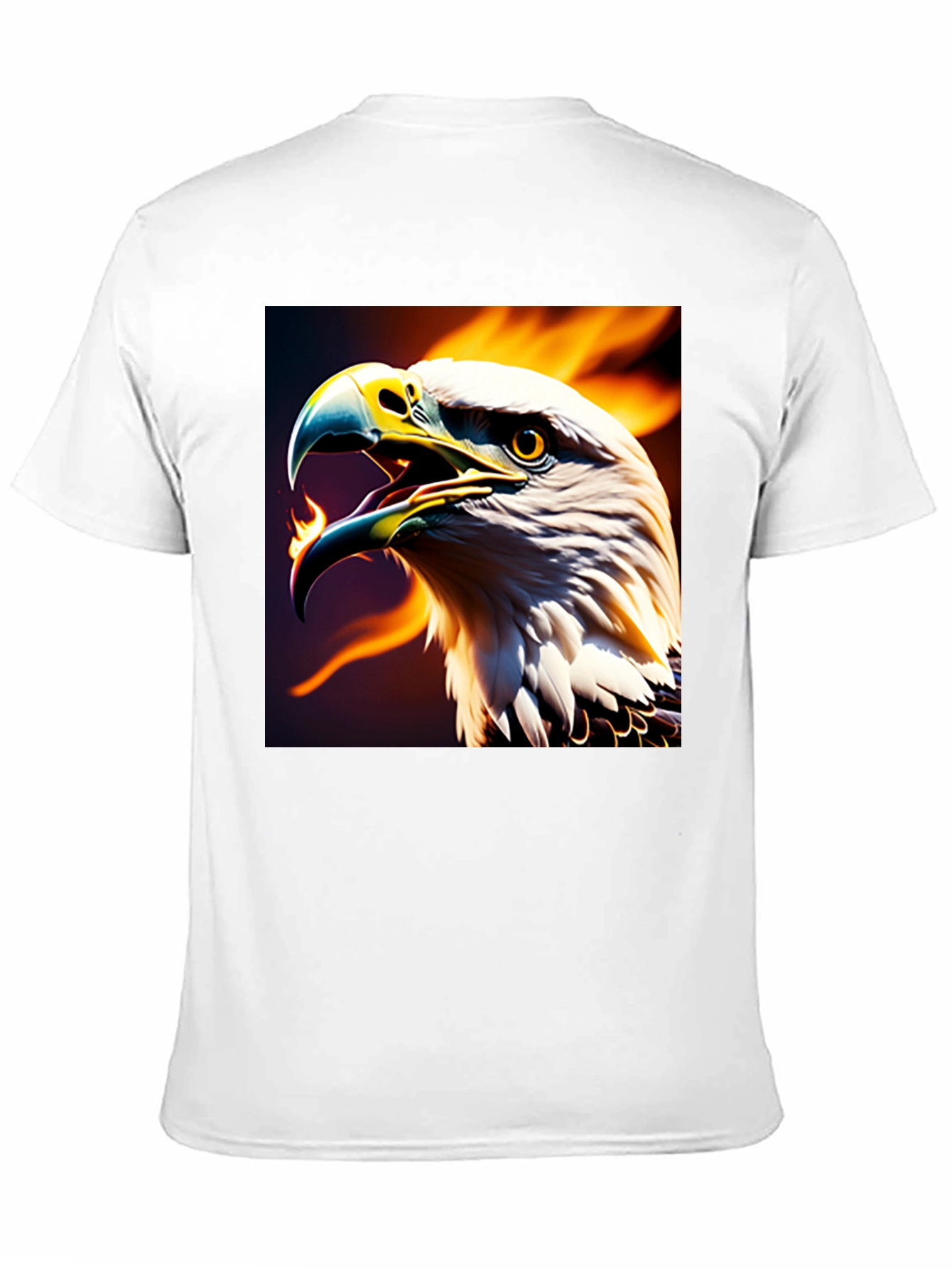 Fiery Eagle Graphic Tee - Bold Black T-Shirt