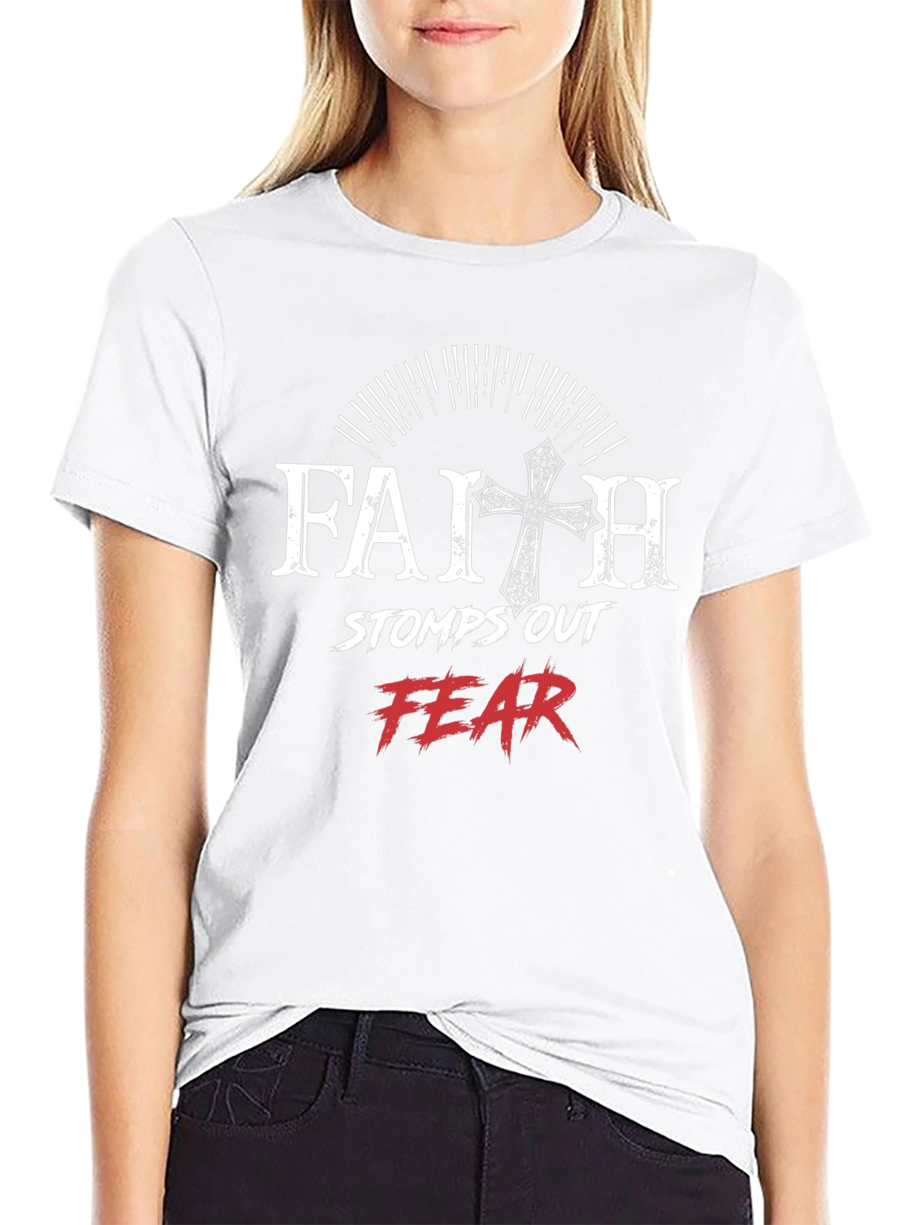 Faith Over Fear Graphic T-Shirt - Christian Apparel