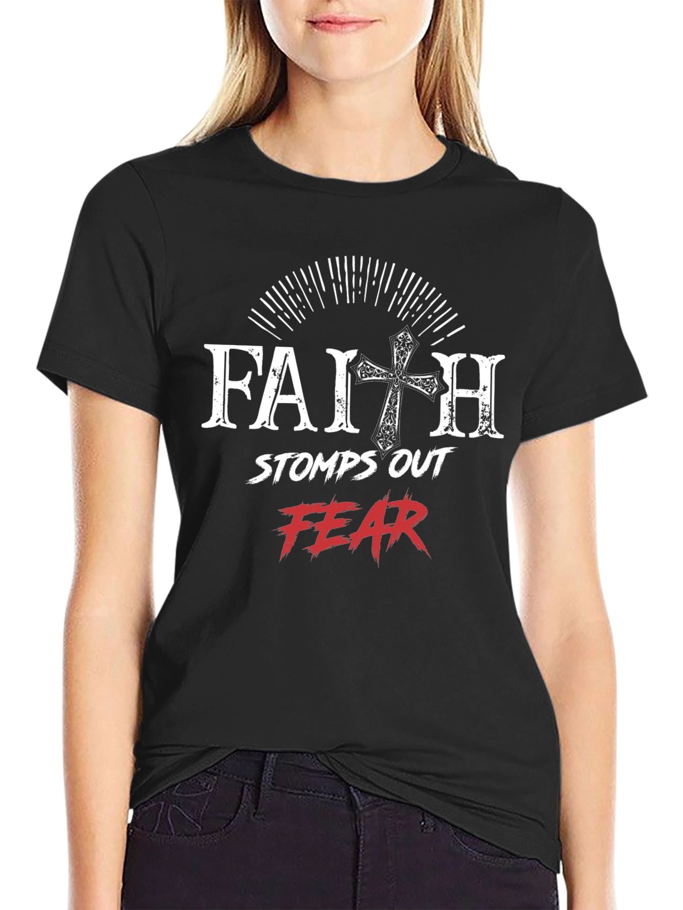 Faith Over Fear Graphic T-Shirt - Christian Apparel