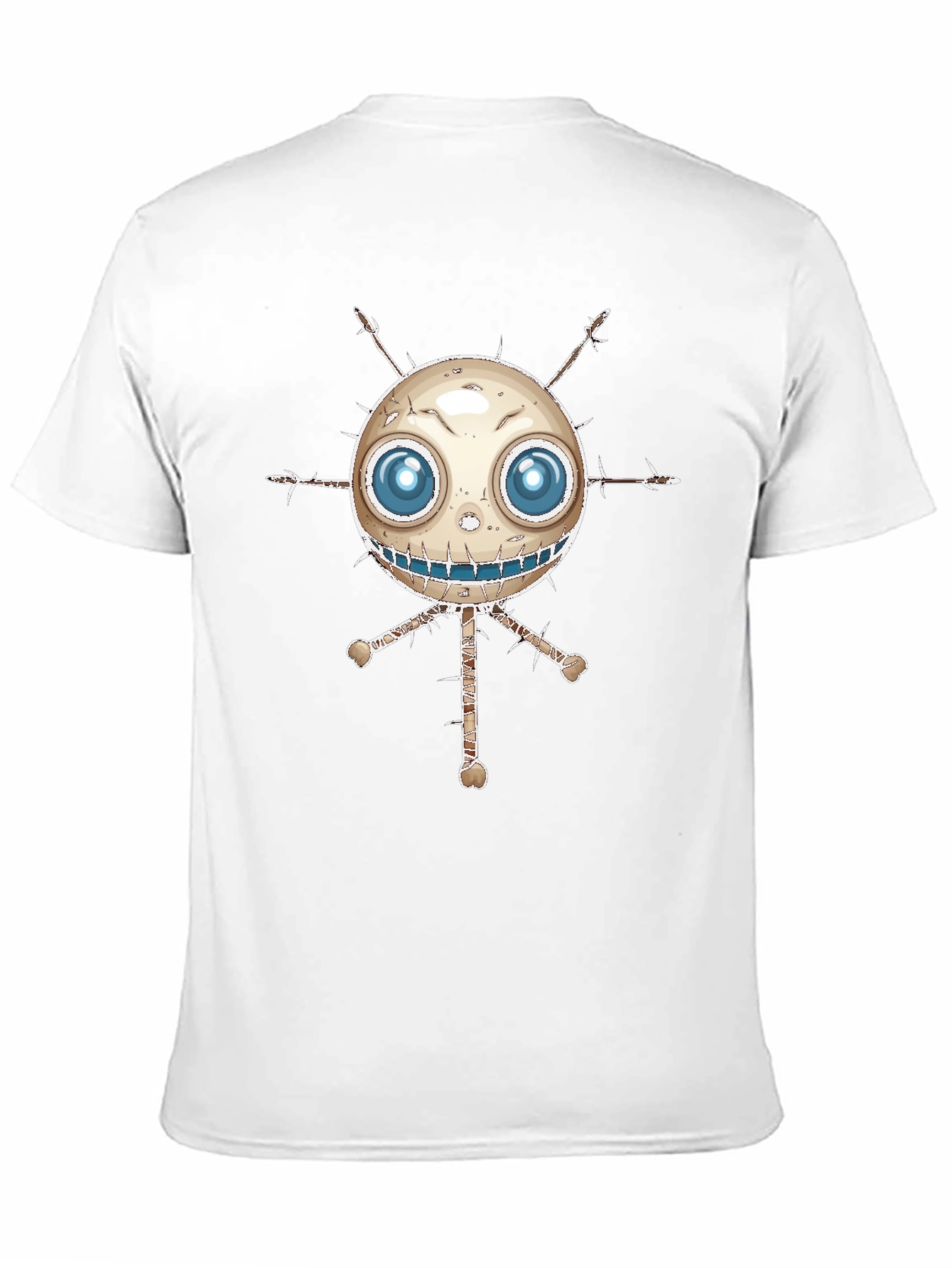 Spooky Cartoon Character Black T-Shirt