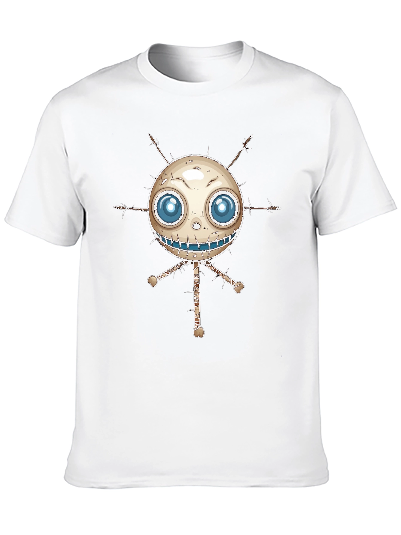 Spooky Cartoon Character Black T-Shirt