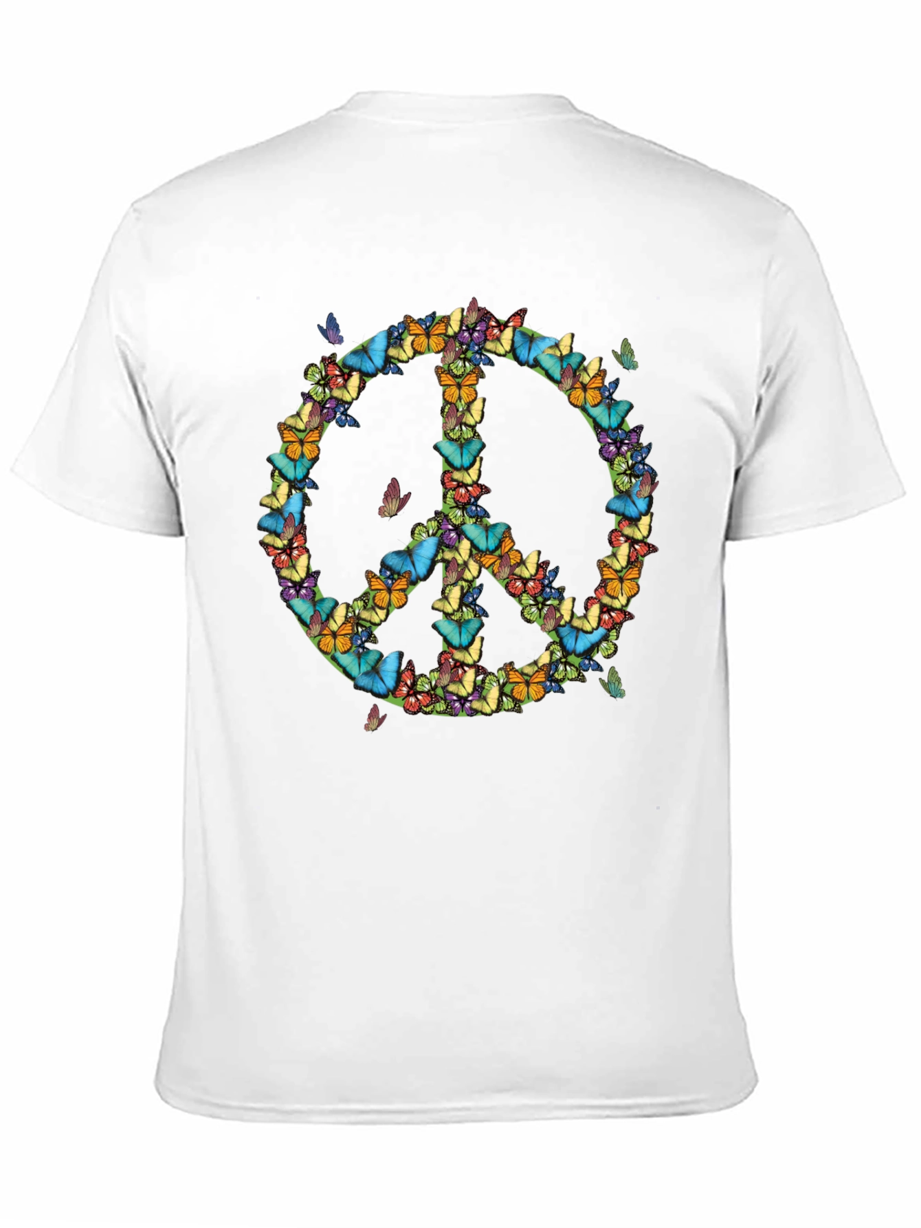 Butterfly Peace Sign T-Shirt - Black