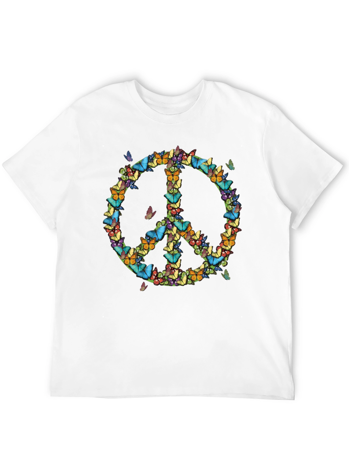Butterfly Peace Sign T-Shirt - Black