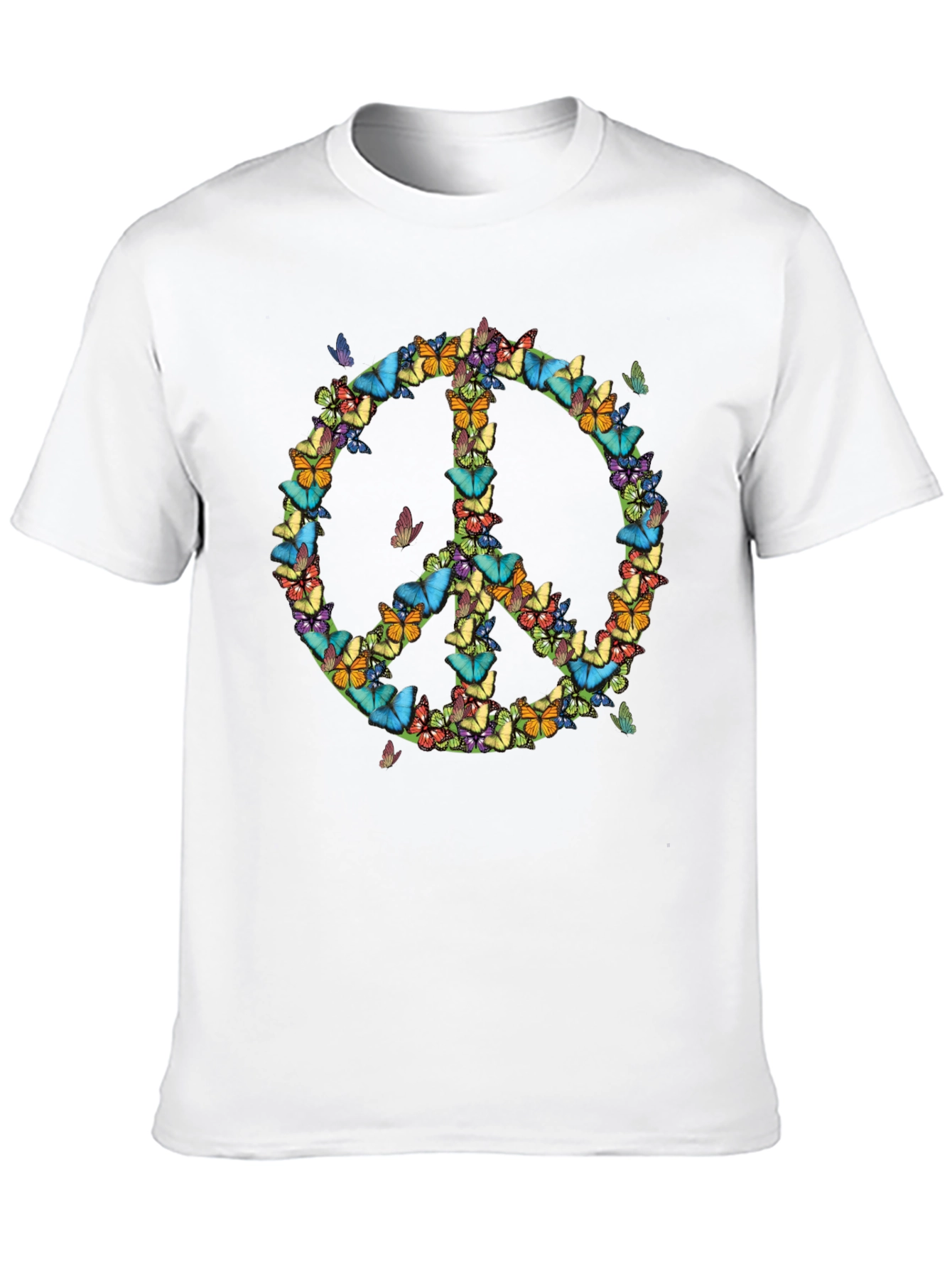 Butterfly Peace Sign T-Shirt - Black