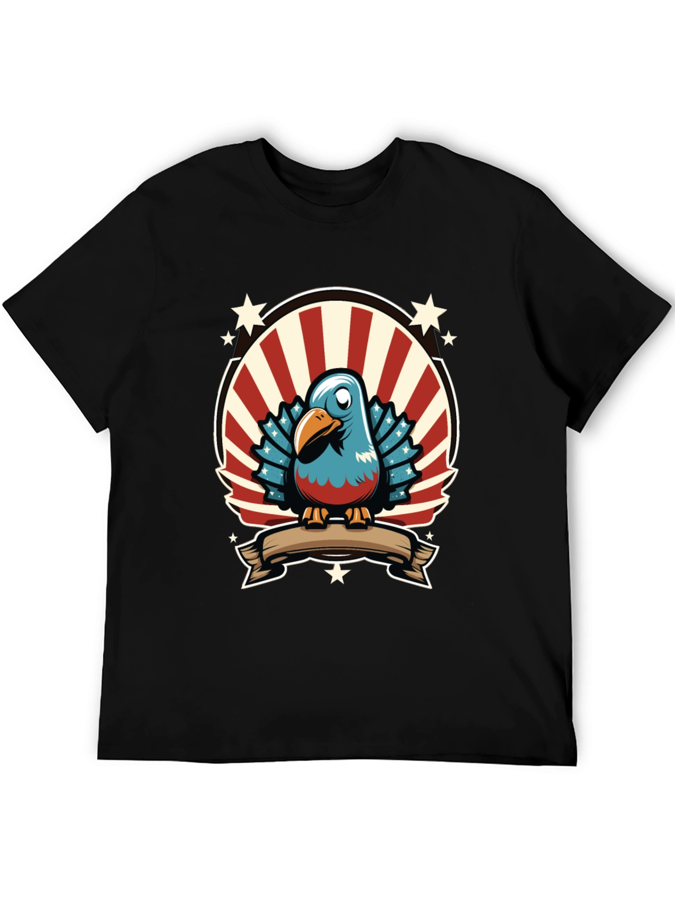 Patriotic Cartoon Bird Graphic Tee