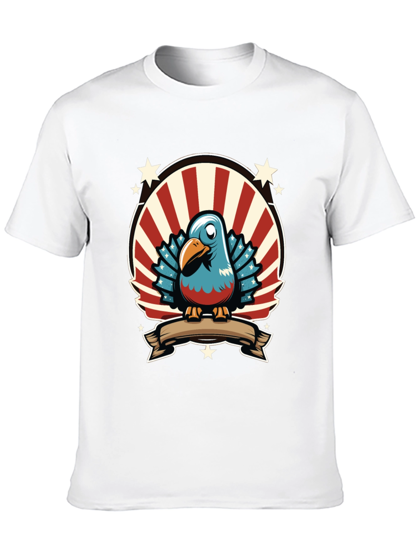 Patriotic Cartoon Bird Graphic Tee