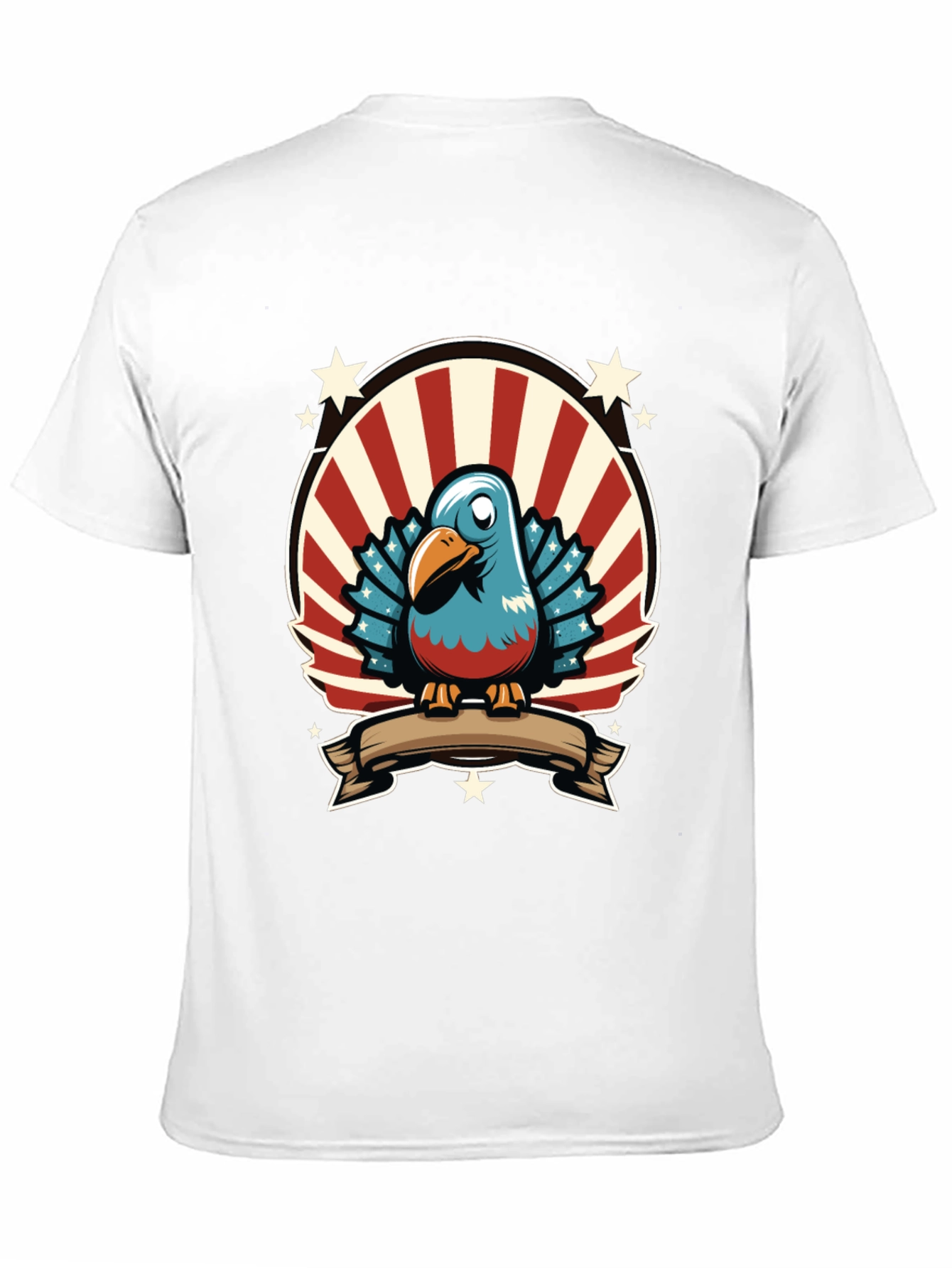 Patriotic Cartoon Bird Graphic Tee