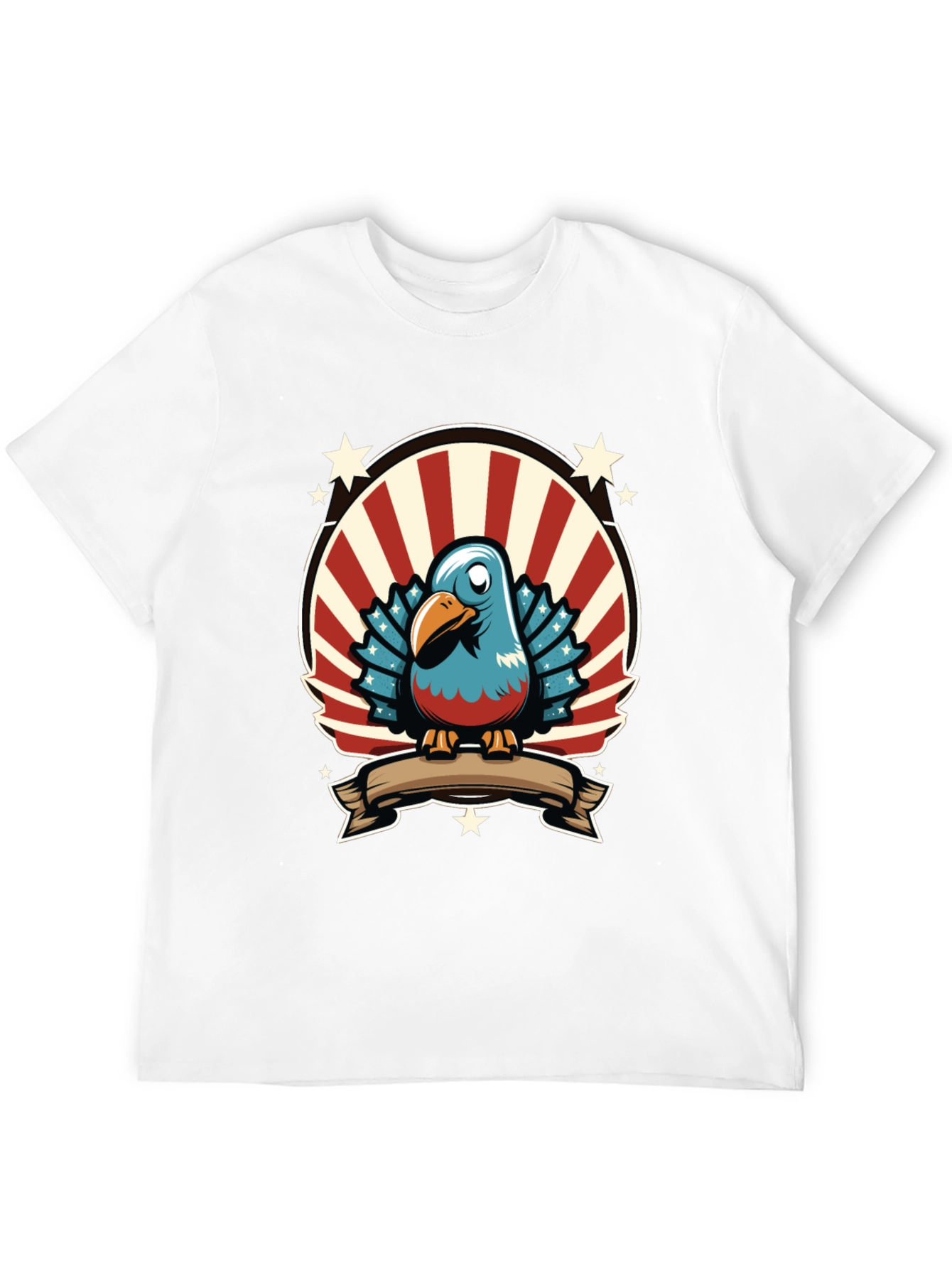 Patriotic Cartoon Bird Graphic Tee