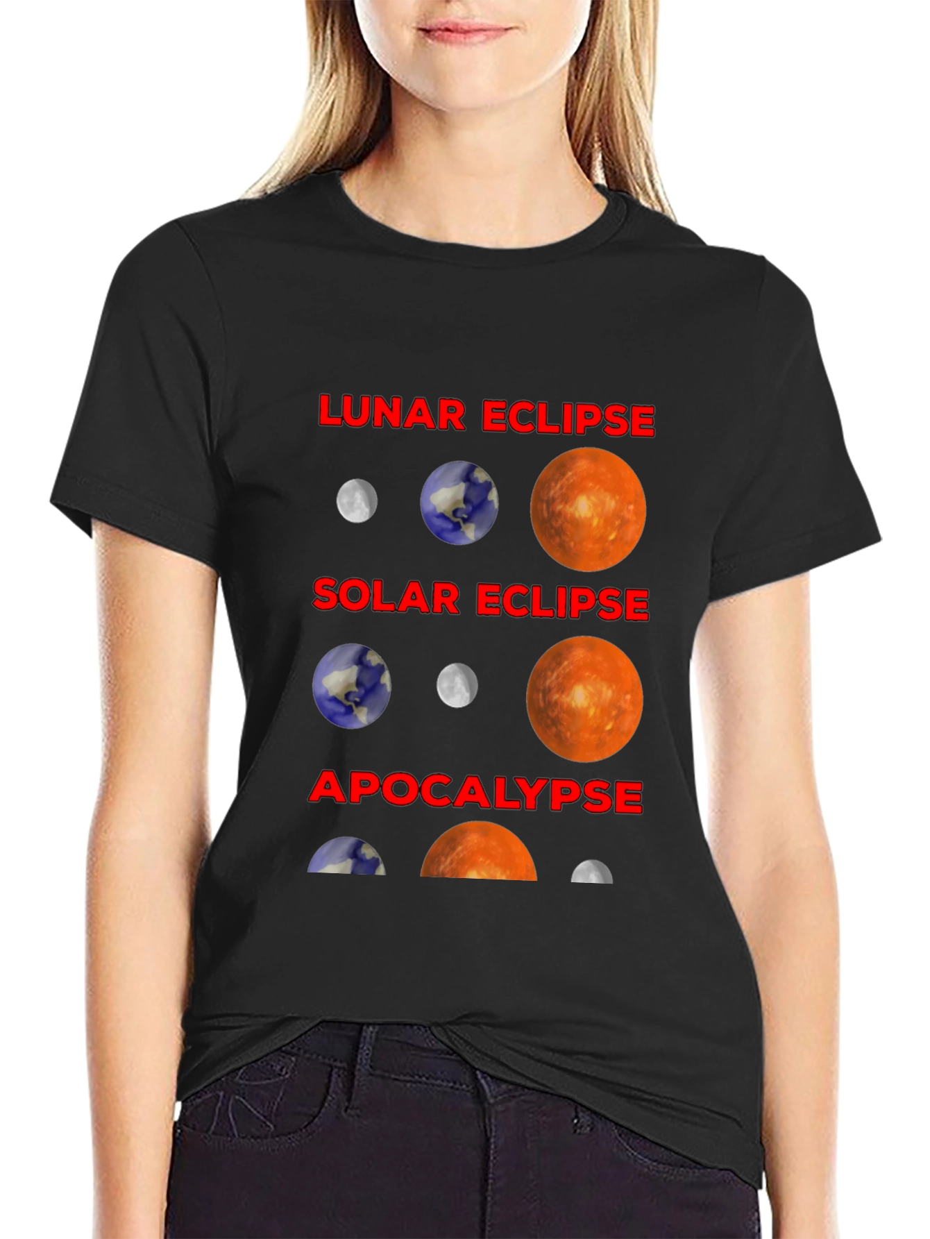 Lunar Solar Eclipse Apocalypse T-Shirt