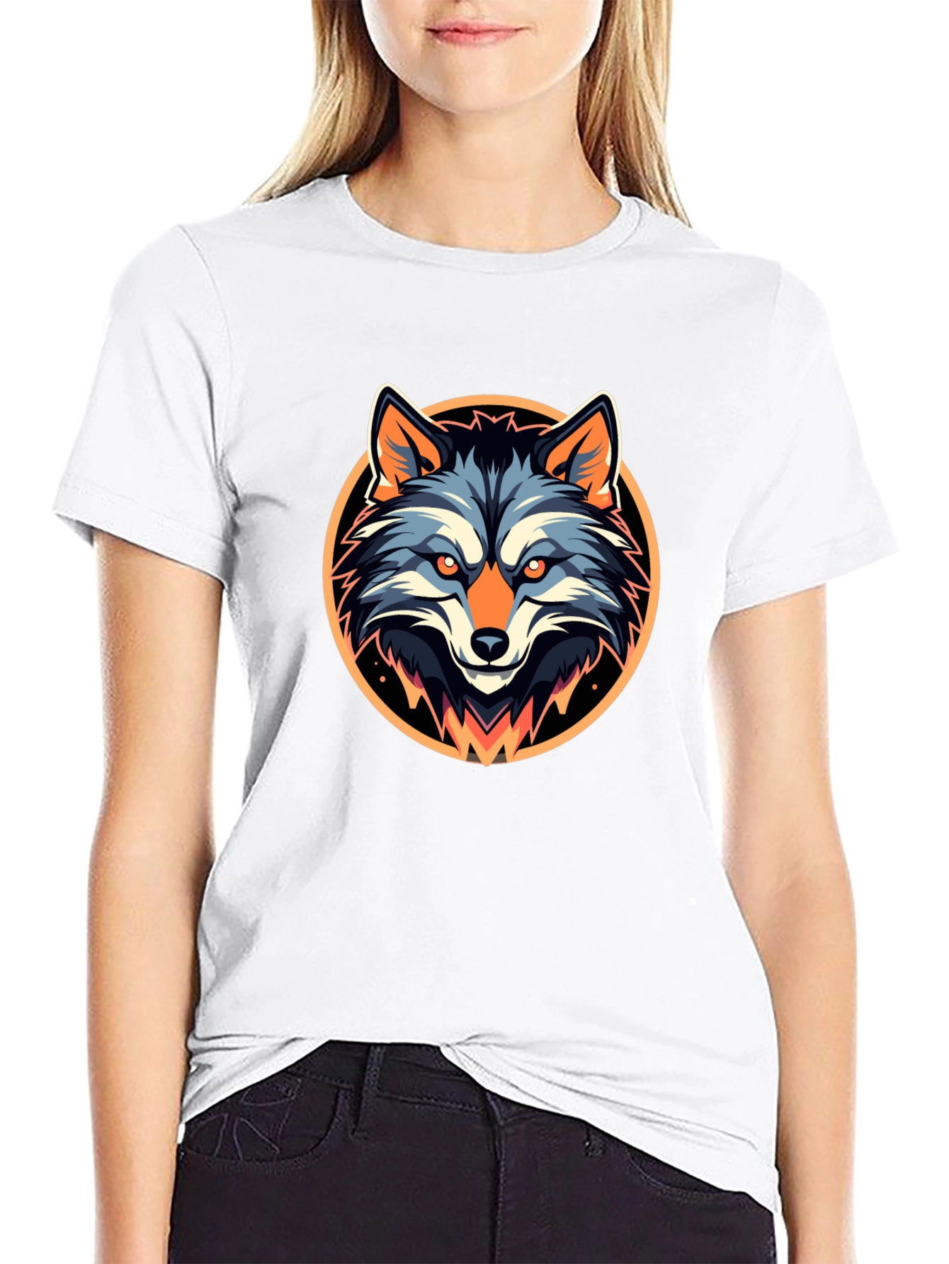 Cool Wolf Graphic Black T-Shirt