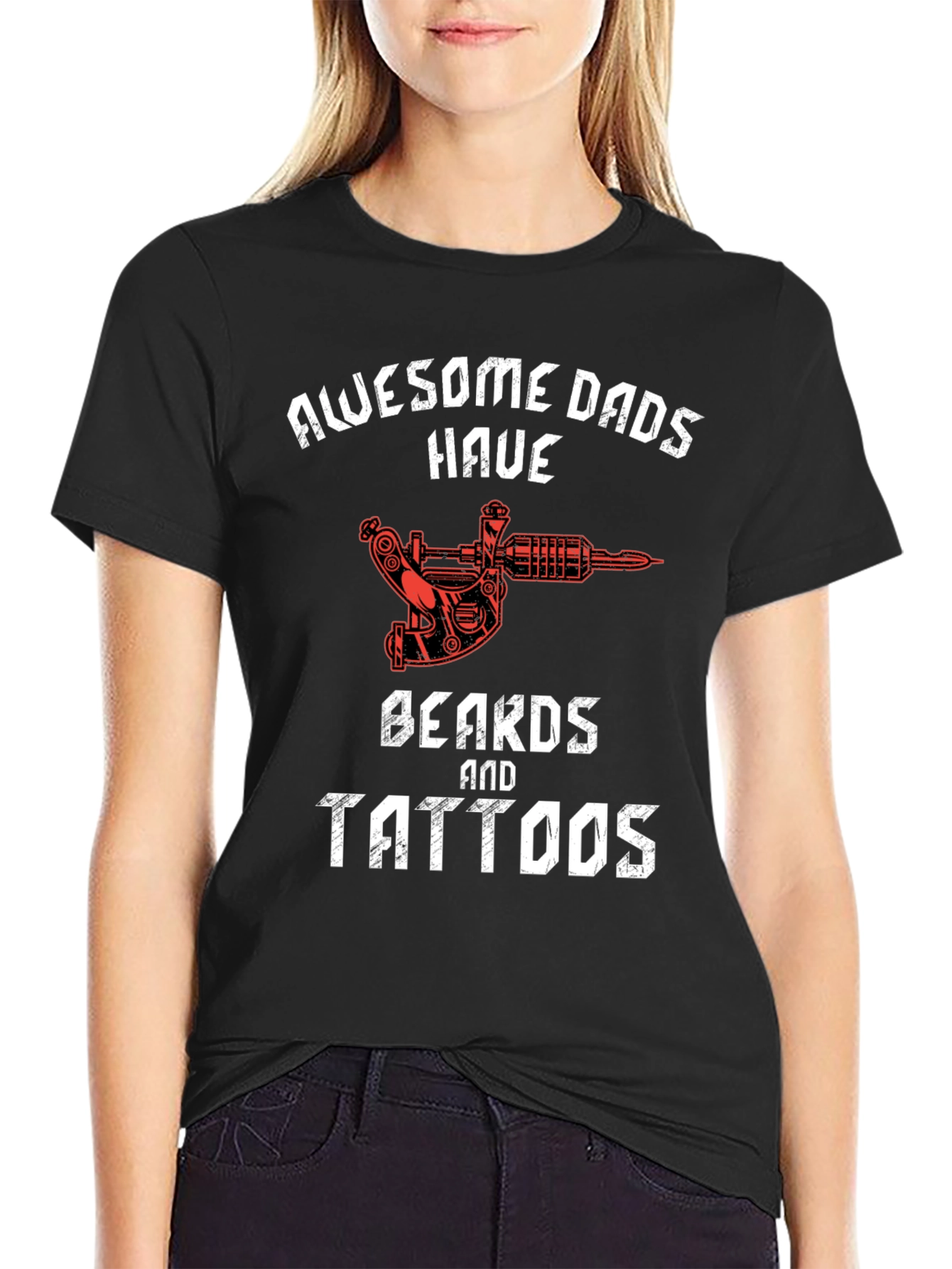 Awesome Dads T-Shirt - Beards and Tattoos