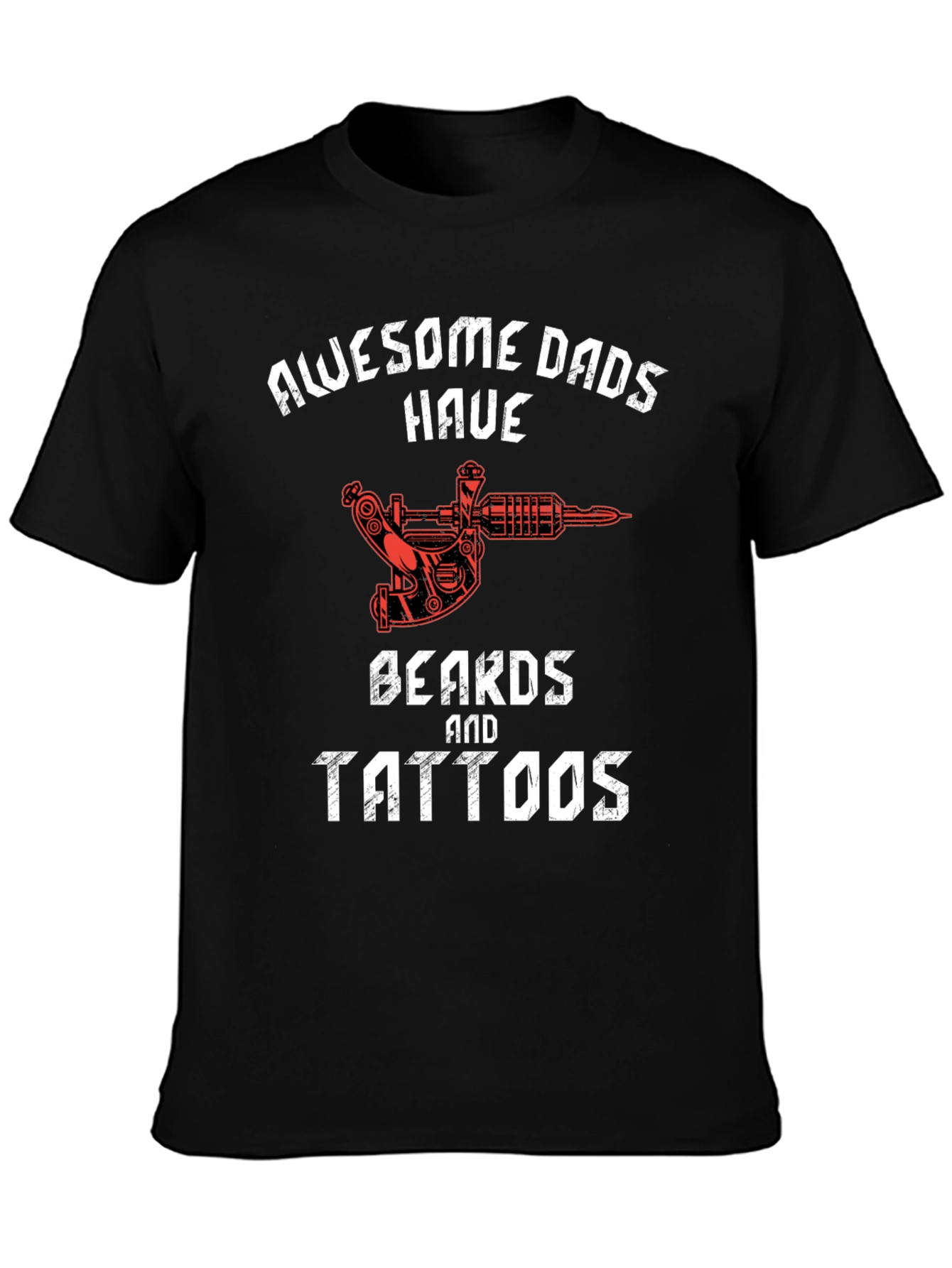 Awesome Dads T-Shirt - Beards and Tattoos