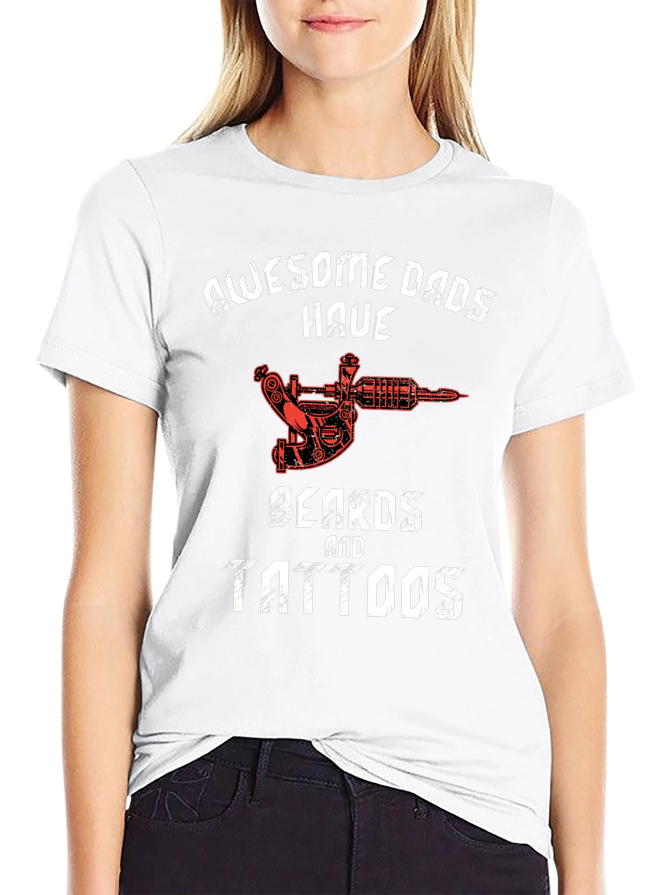 Awesome Dads T-Shirt - Beards and Tattoos