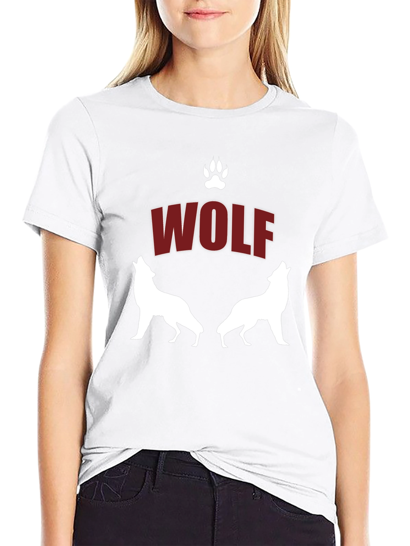 Wolf Graphic Print Mens T-Shirt