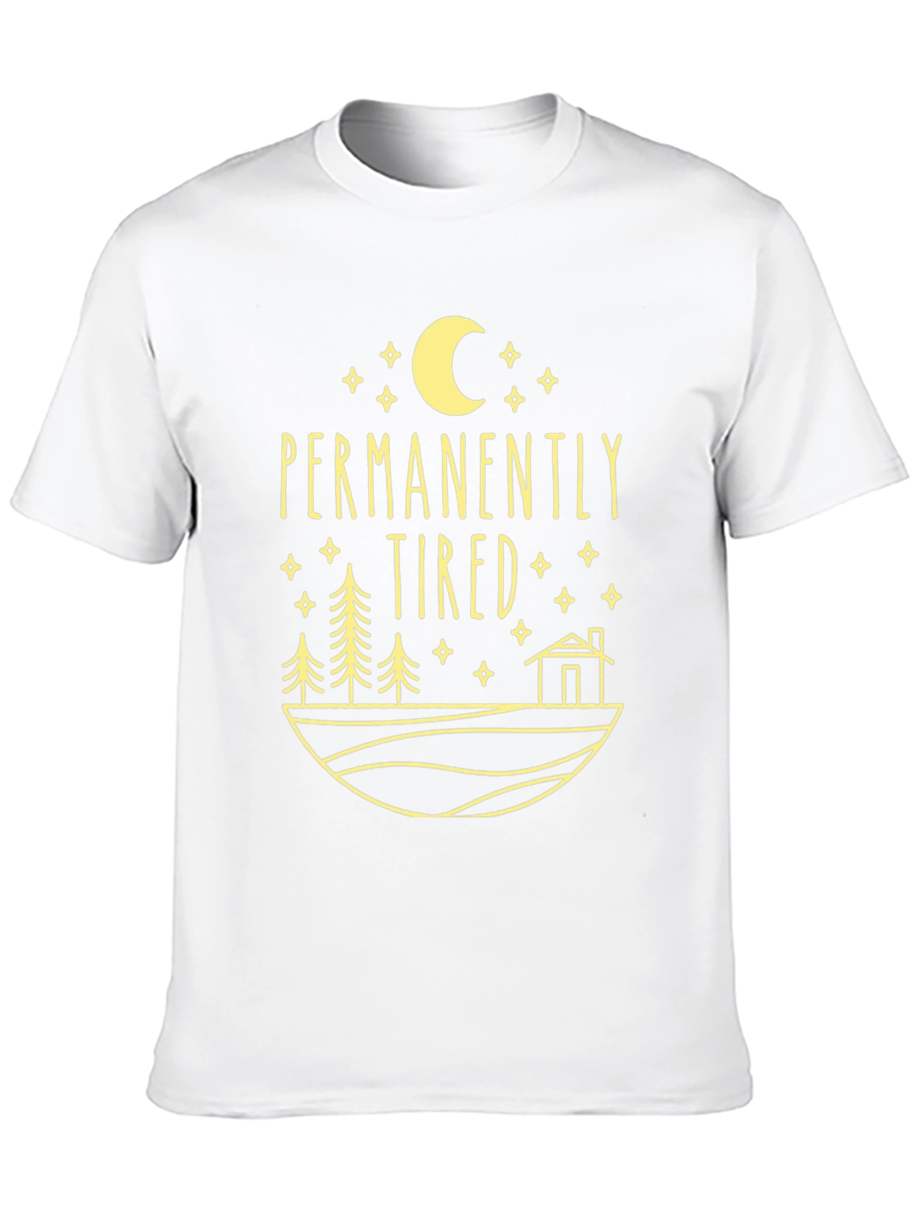Permanently Tired Graphic Tee - Moon & Cabin Design