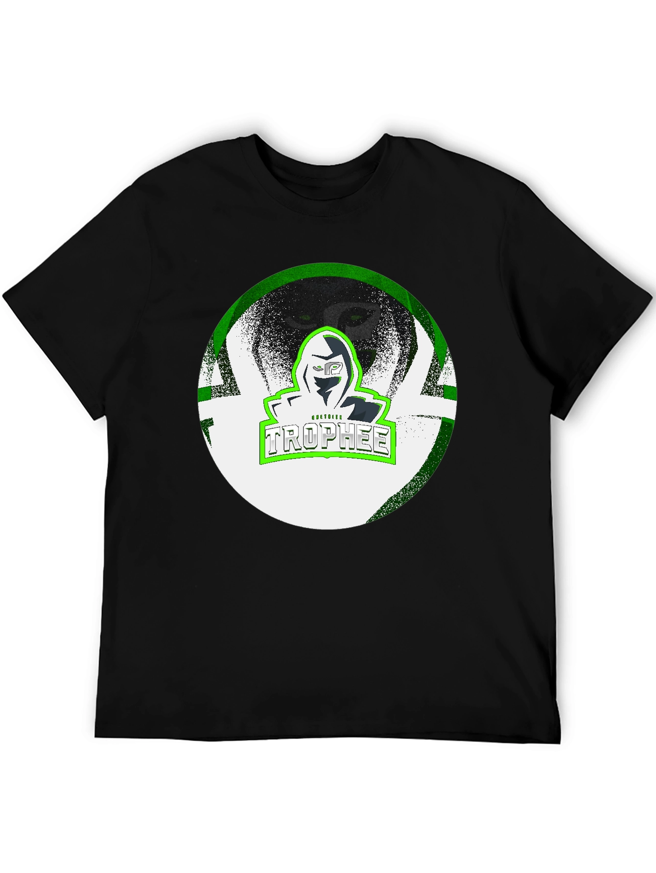 TROPHEE Graphic Print Black T-Shirt