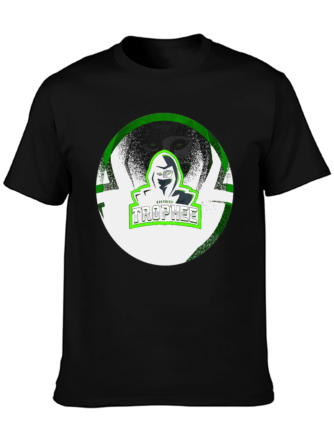 TROPHEE Graphic Print Black T-Shirt