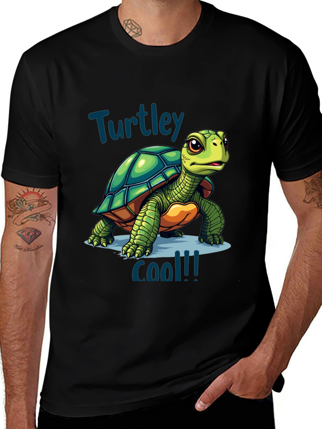 Turtley Cool T-Shirt - Fun Turtle Graphic Tee