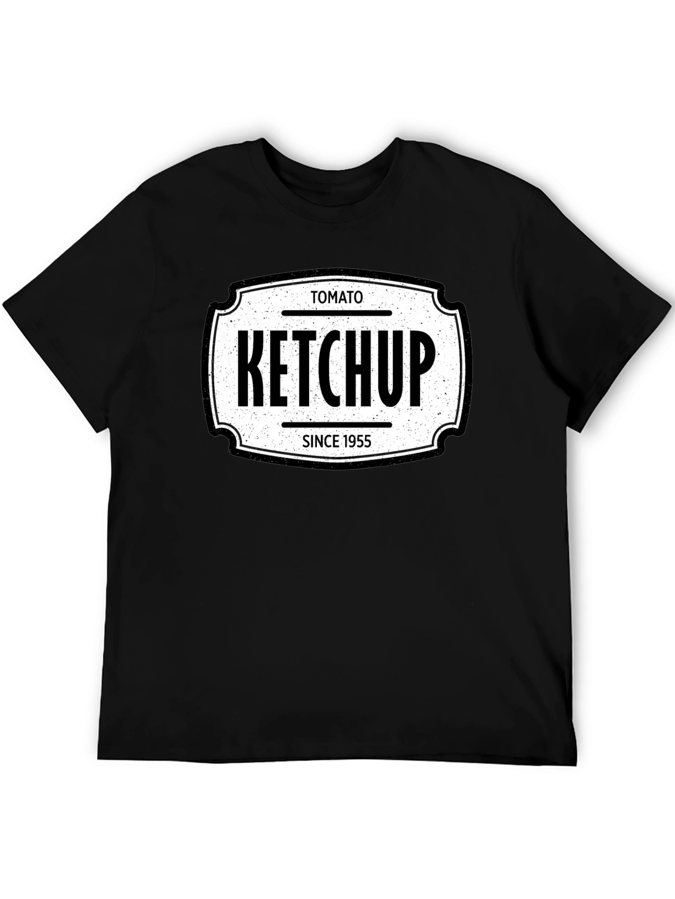 Retro Tomato Ketchup Since 1955 Black T-Shirt